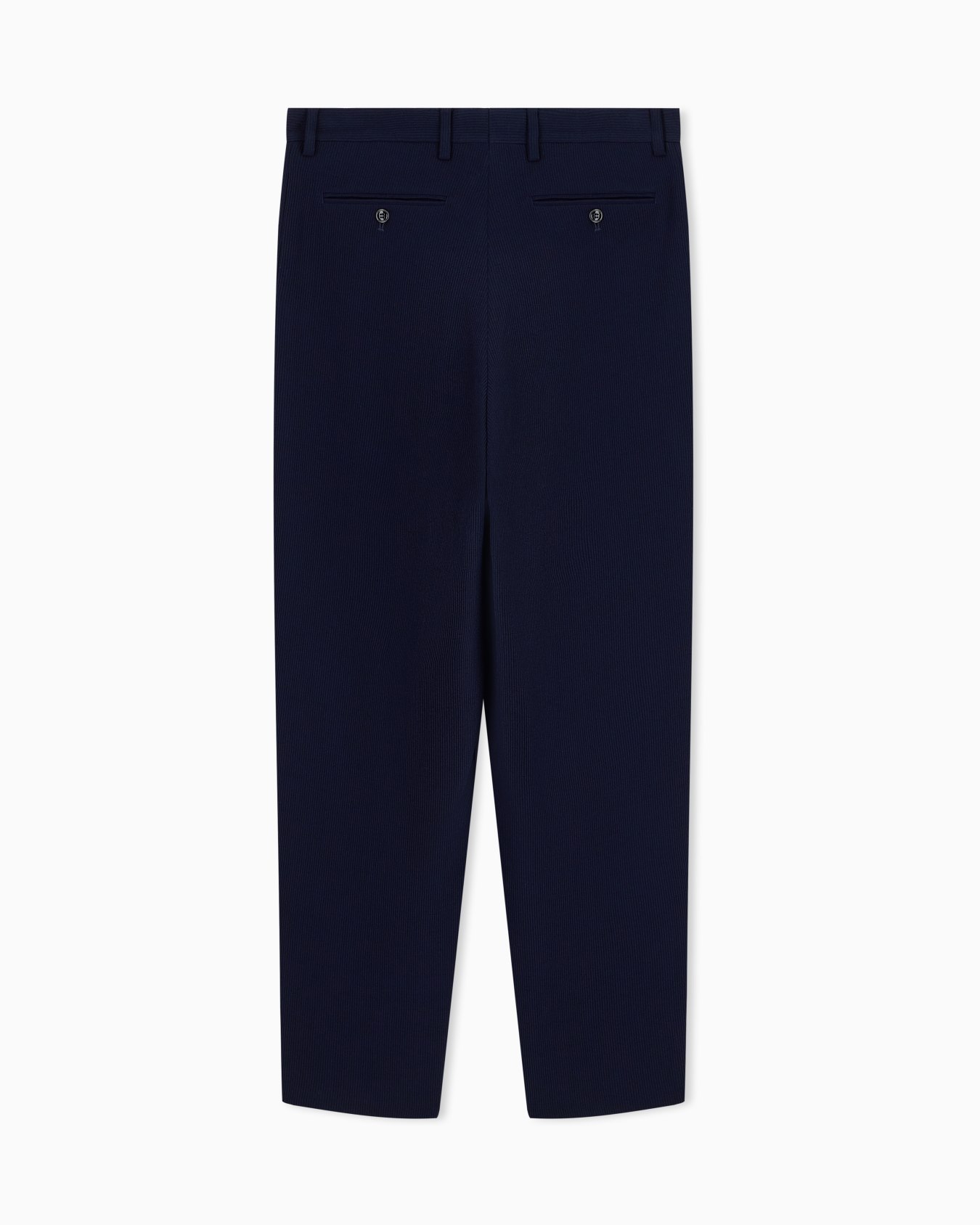 Two-pleat pants in velvet-effect virgin wool and viscose Slide 1