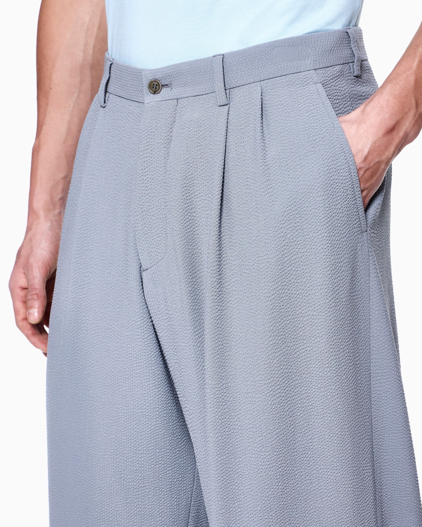 ASV Hose mit zwei Bundfalten aus Seersucker-Wollstretch Folie 4