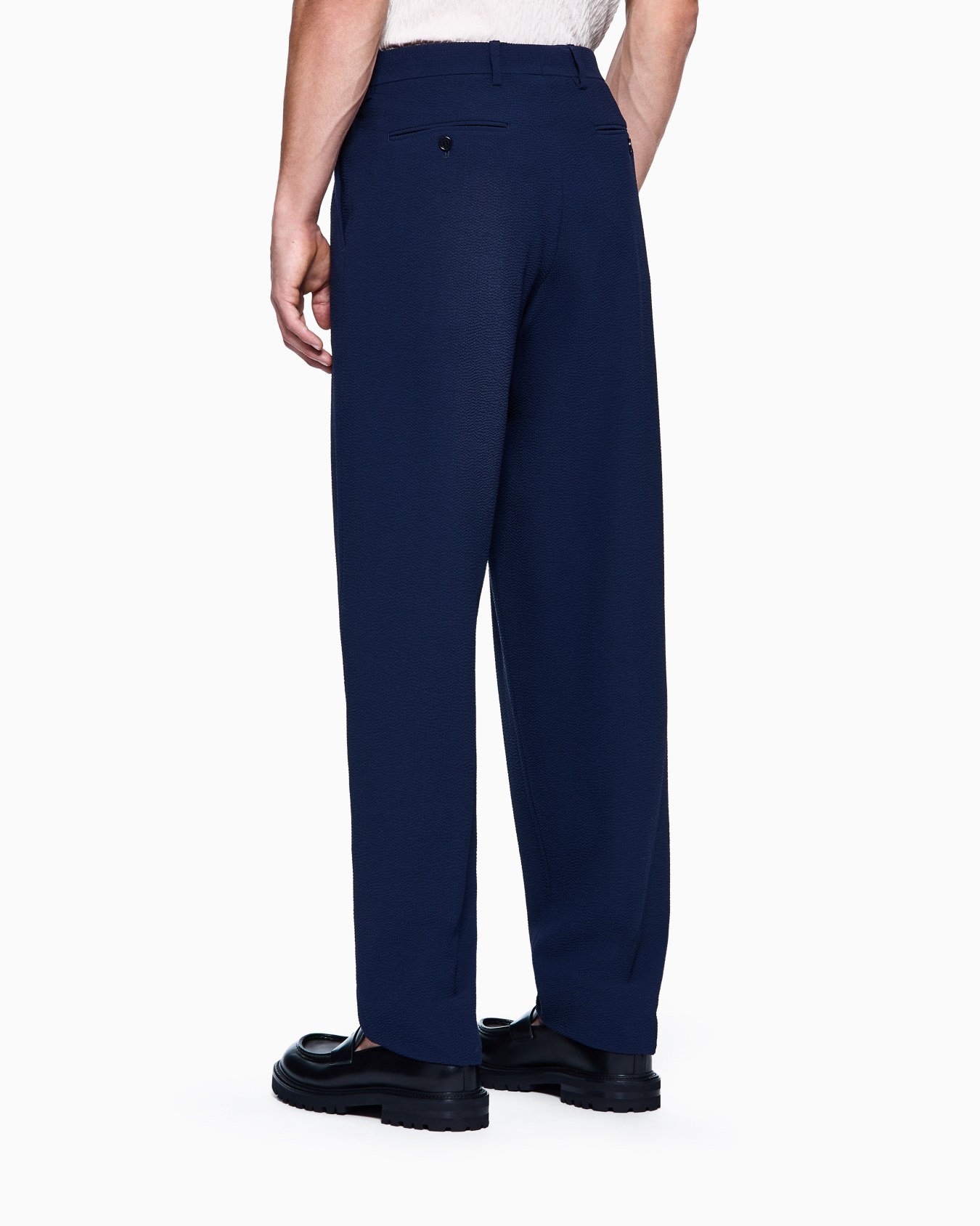 ASV stretch wool seersucker double-pleat trousers Slide 2