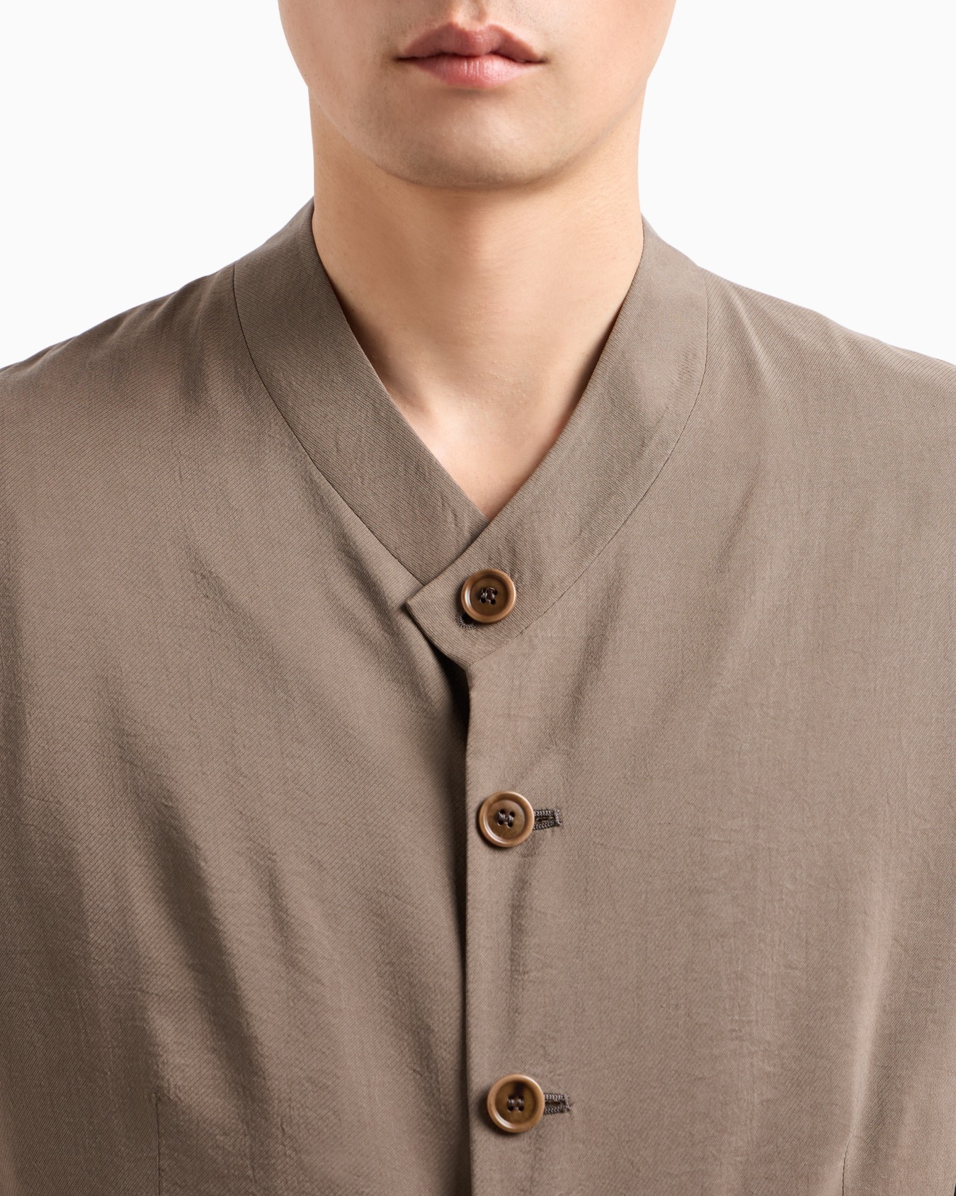 Washed silk blend single-breasted jacket Slide 4