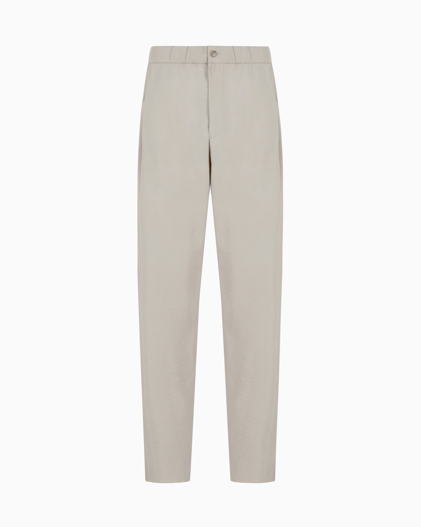 Washed, silk-blend, single-pleat trousers Slide 0