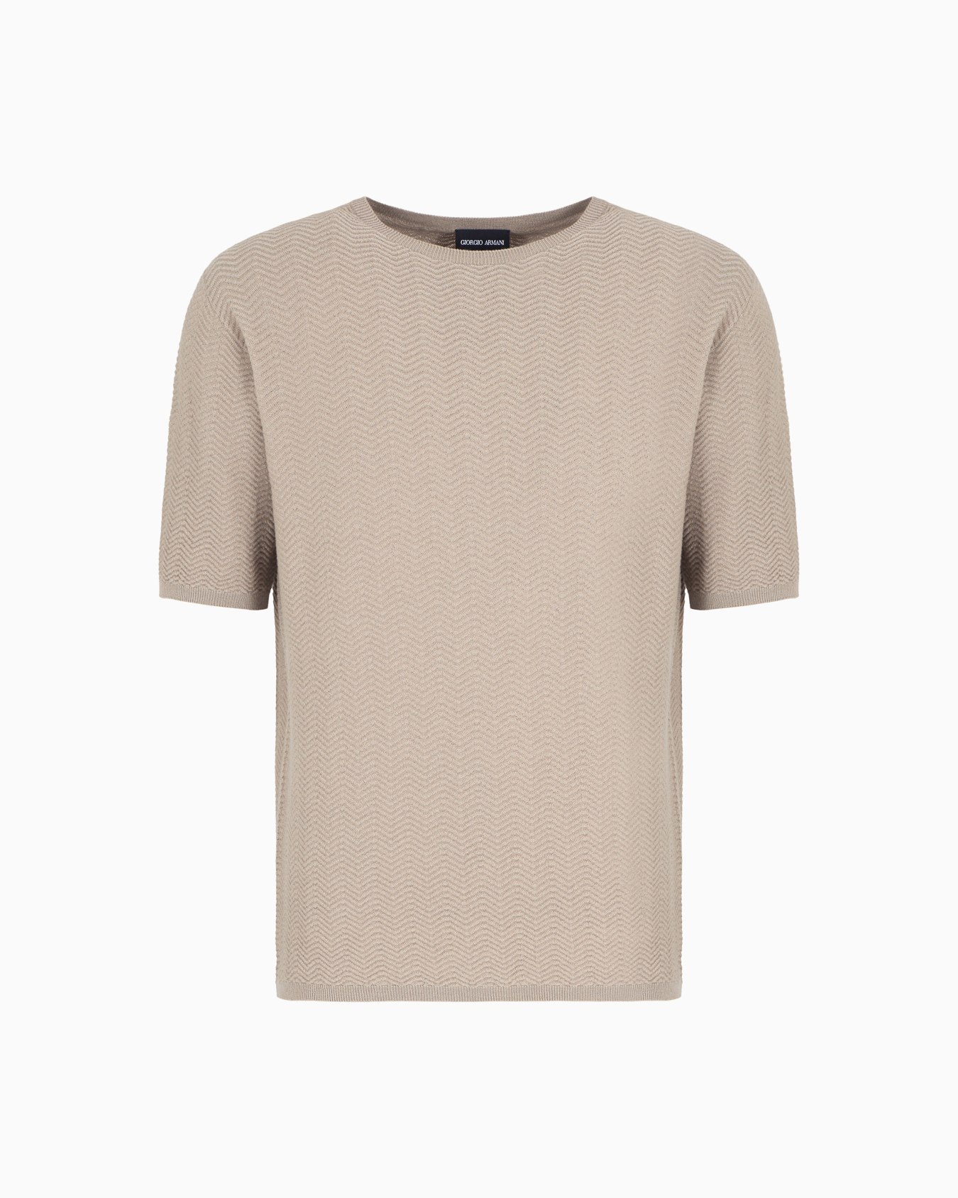 Chevron virgin wool, crew-neck jumper Slide 0
