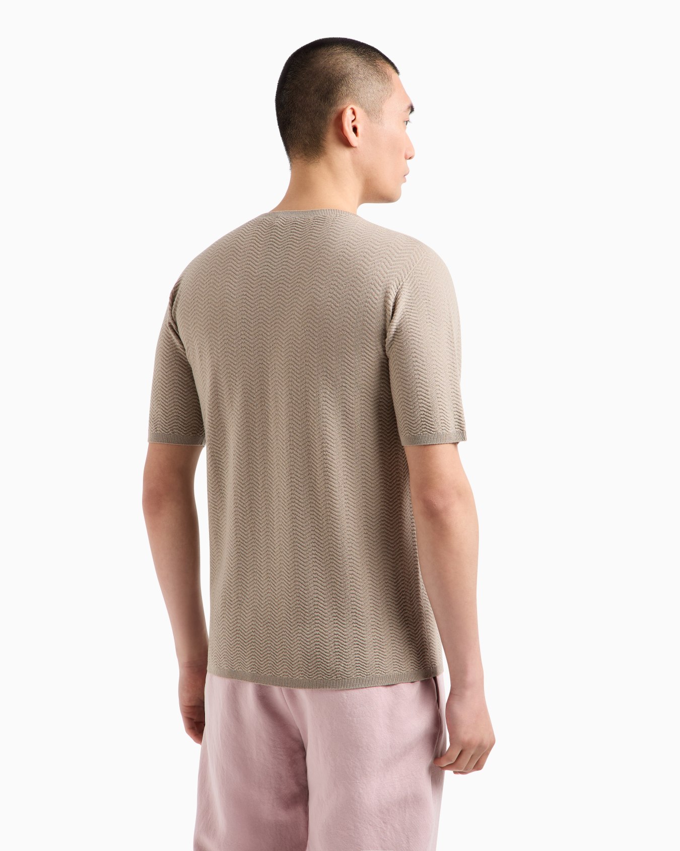 Chevron virgin wool, crew-neck jumper Slide 2