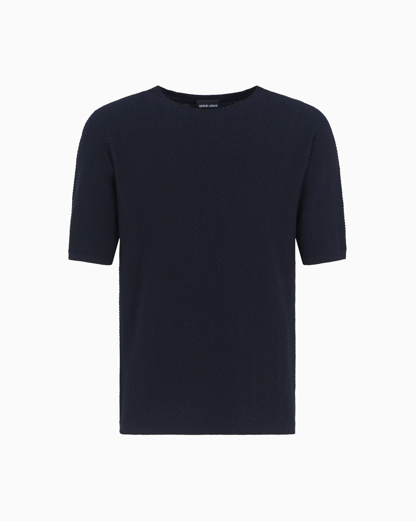 Chevron virgin wool, crew-neck jumper Slide 0
