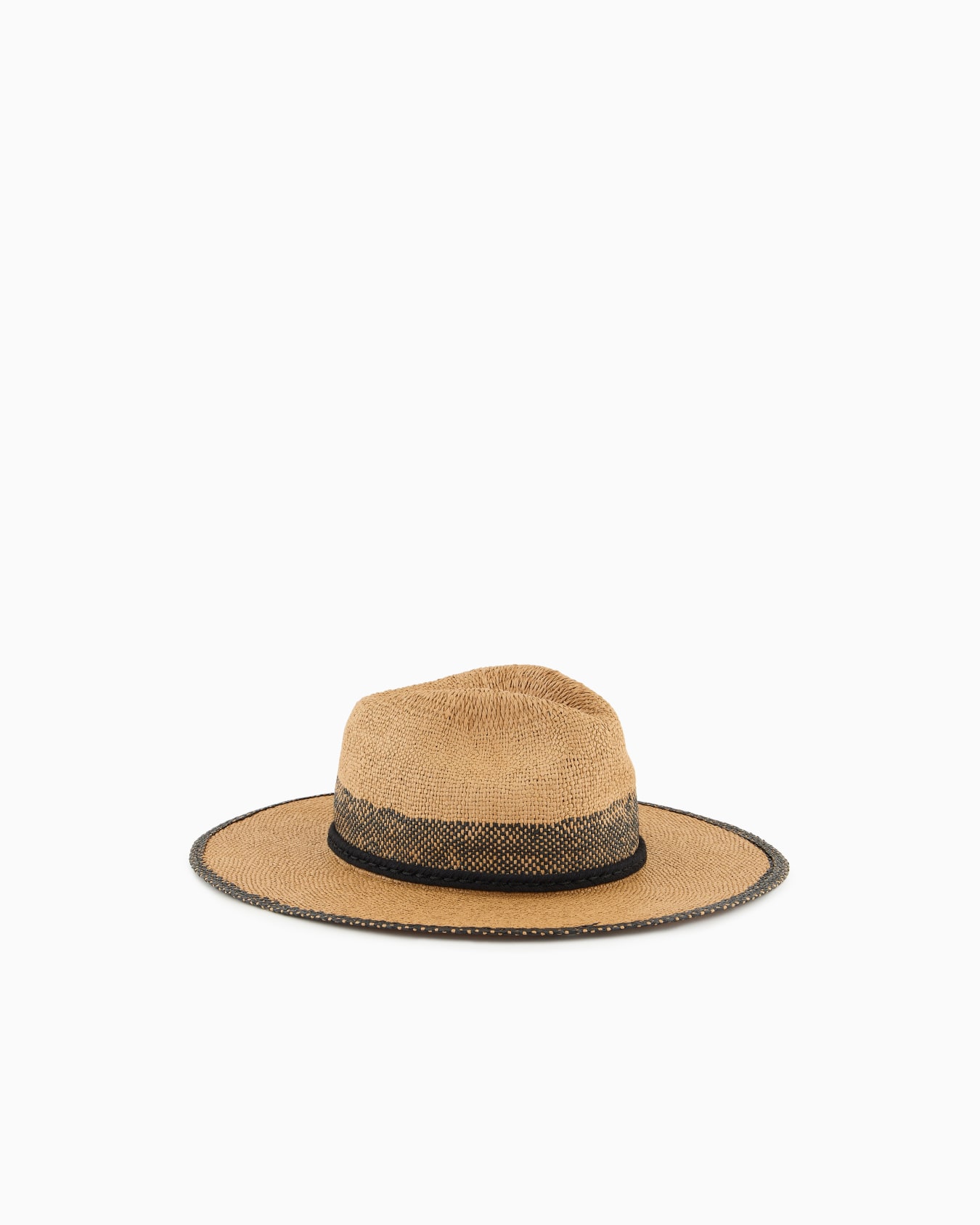 Two-toned, woven hat Slide 0