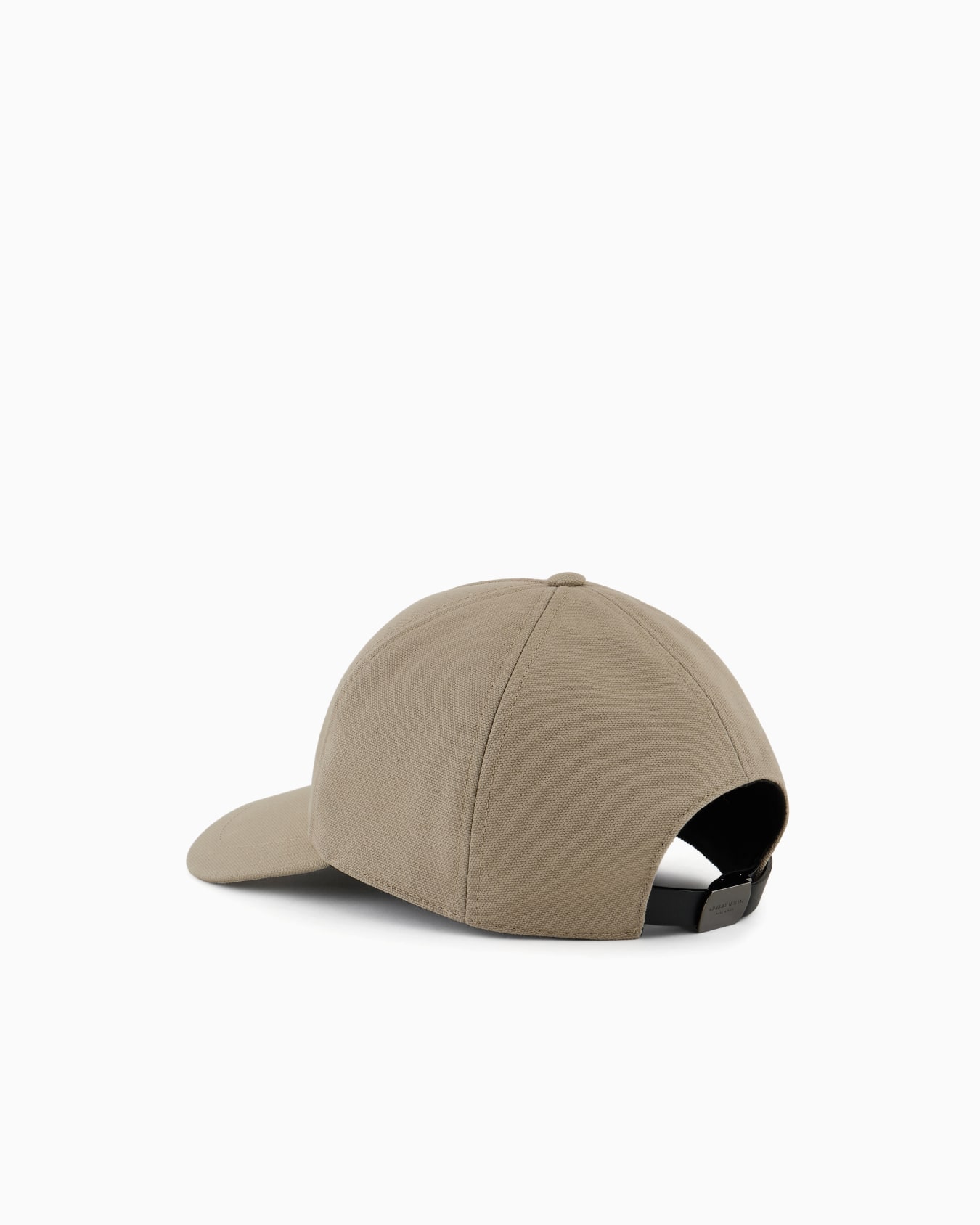 Cotton baseball cap with leather logo Slide 1