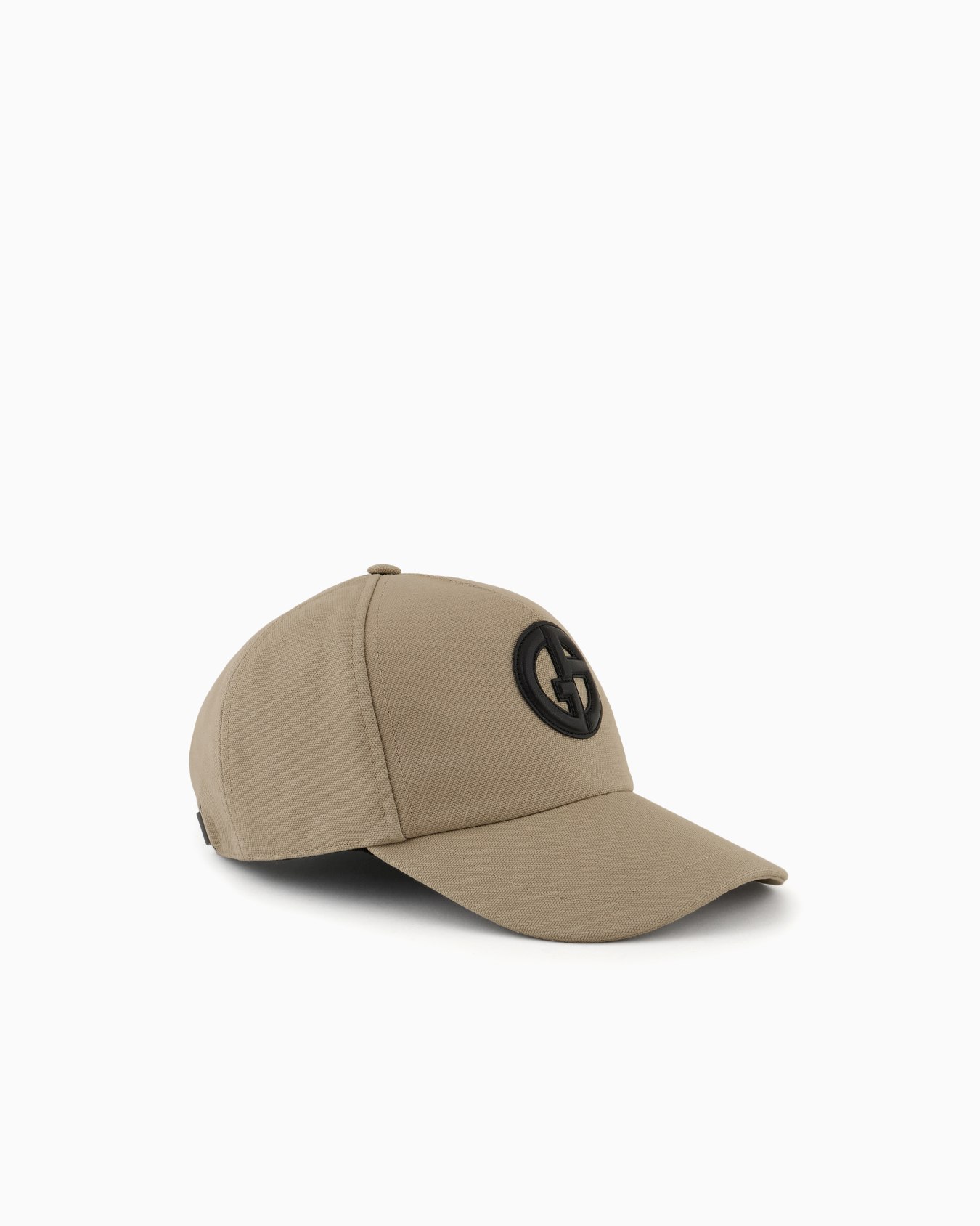 Cotton baseball cap with leather logo Slide 0