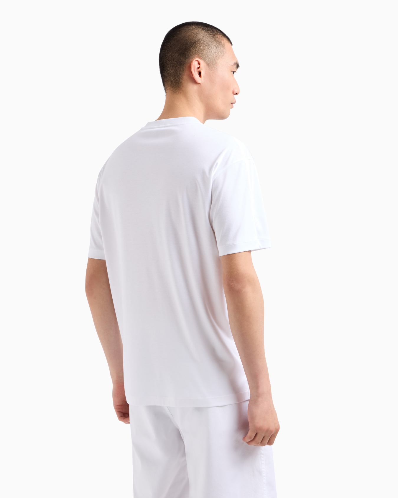 T-shirt ras-du-cou en interlock de coton Diapositive 2