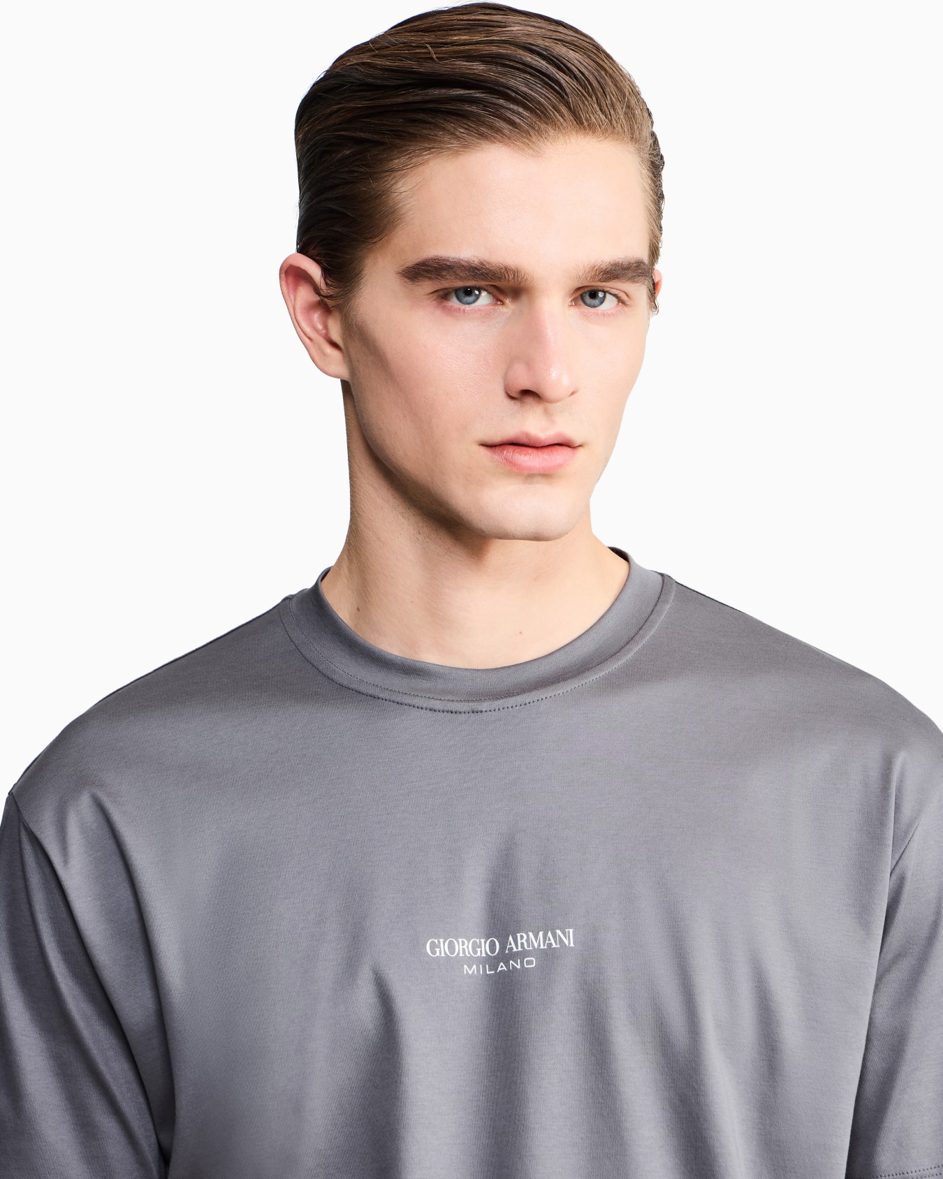 Cotton interlock crew-neck T-shirt Slide 4
