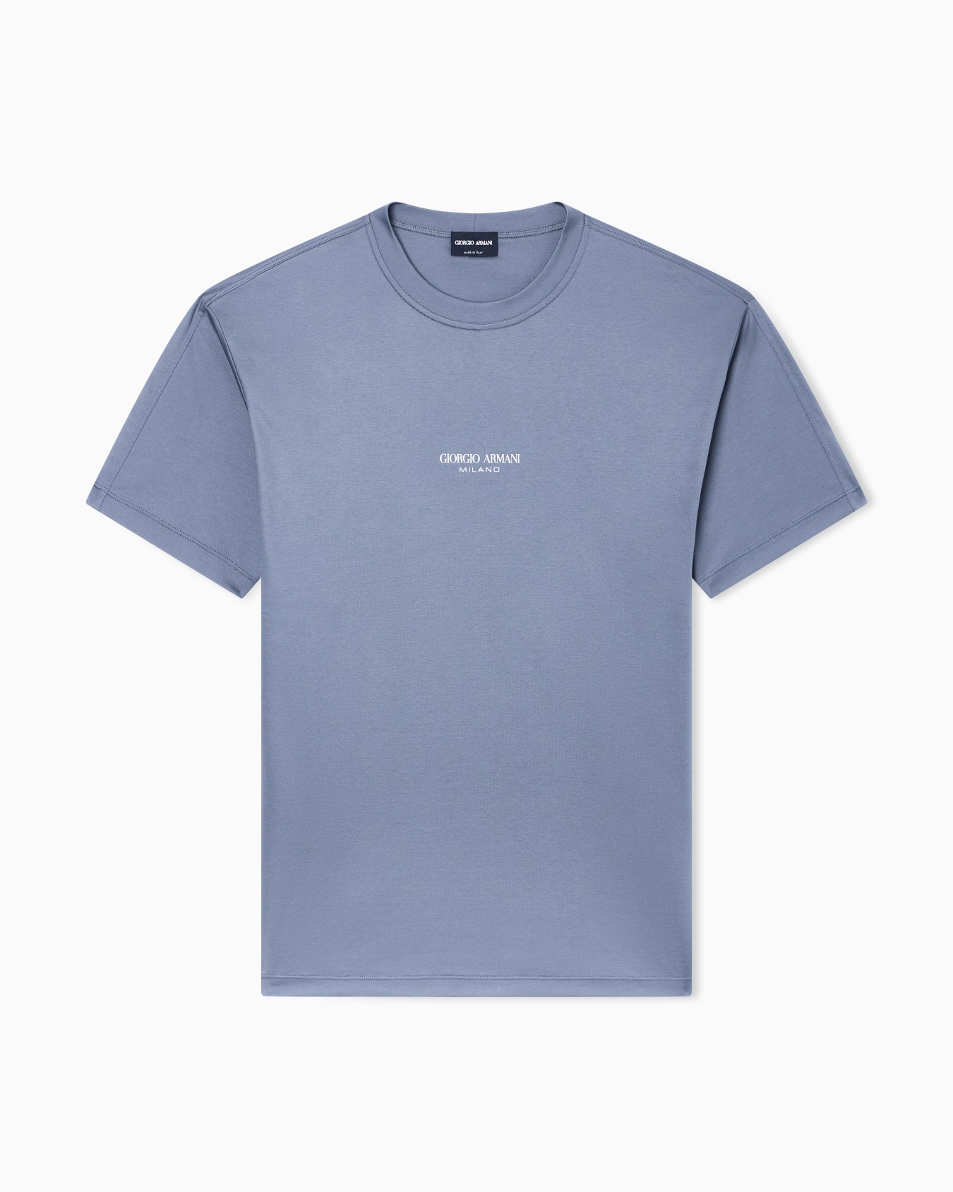 Cotton interlock crew-neck T-shirt Slide 0