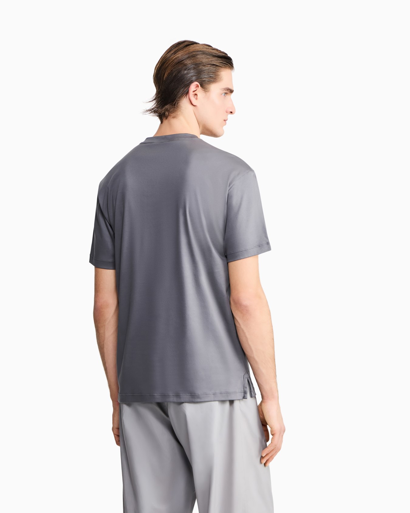 Cotton interlock crew-neck T-shirt Slide 2