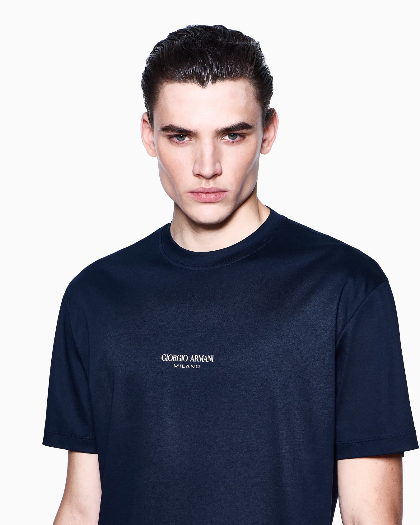 T-shirt ras-du-cou en interlock de coton Diapositive 4