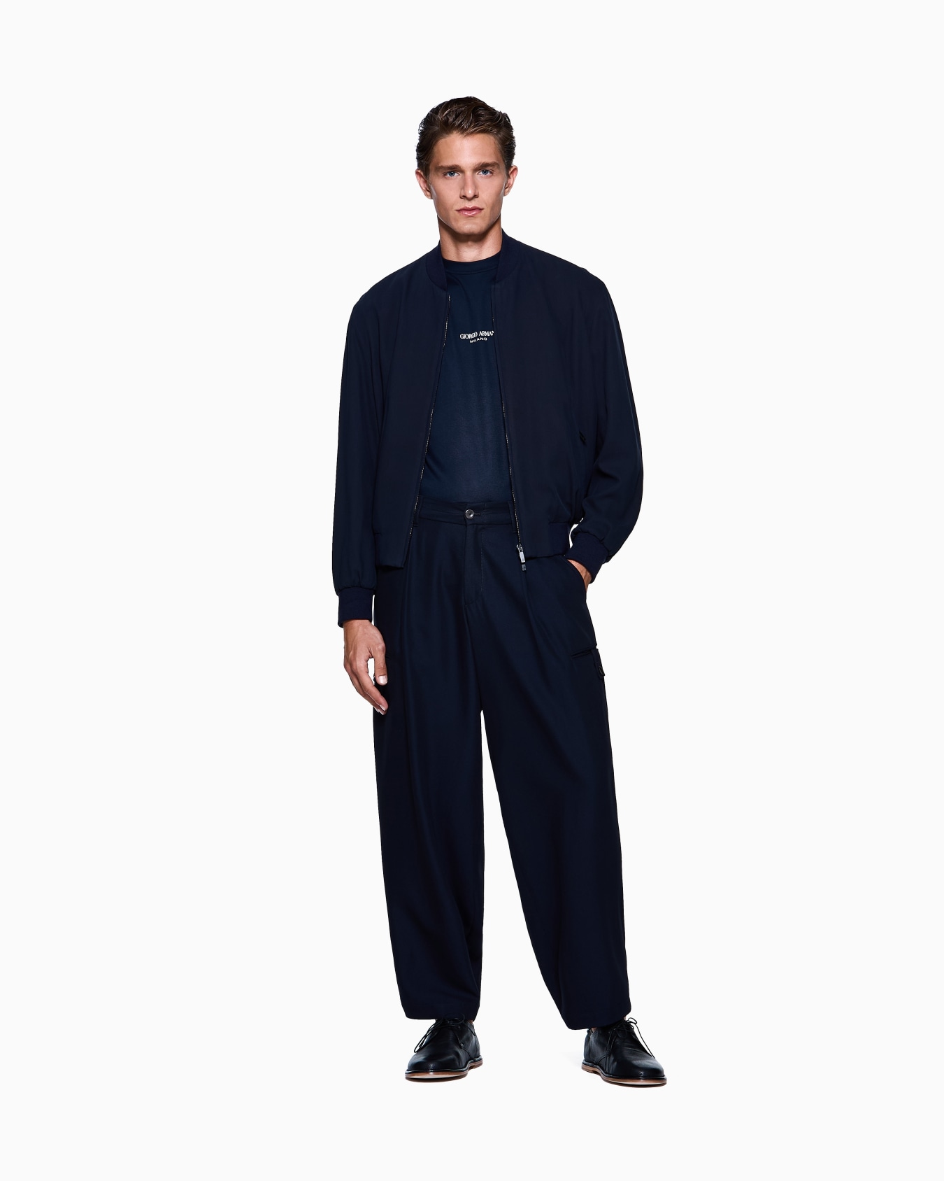Cotton interlock crew-neck T-shirt Slide 1