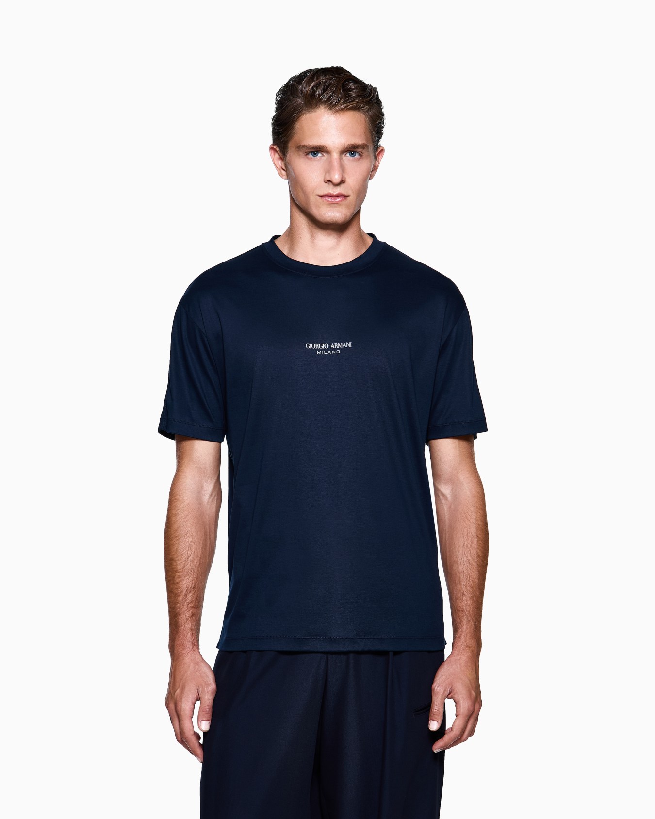 Cotton interlock crew-neck T-shirt Slide 3