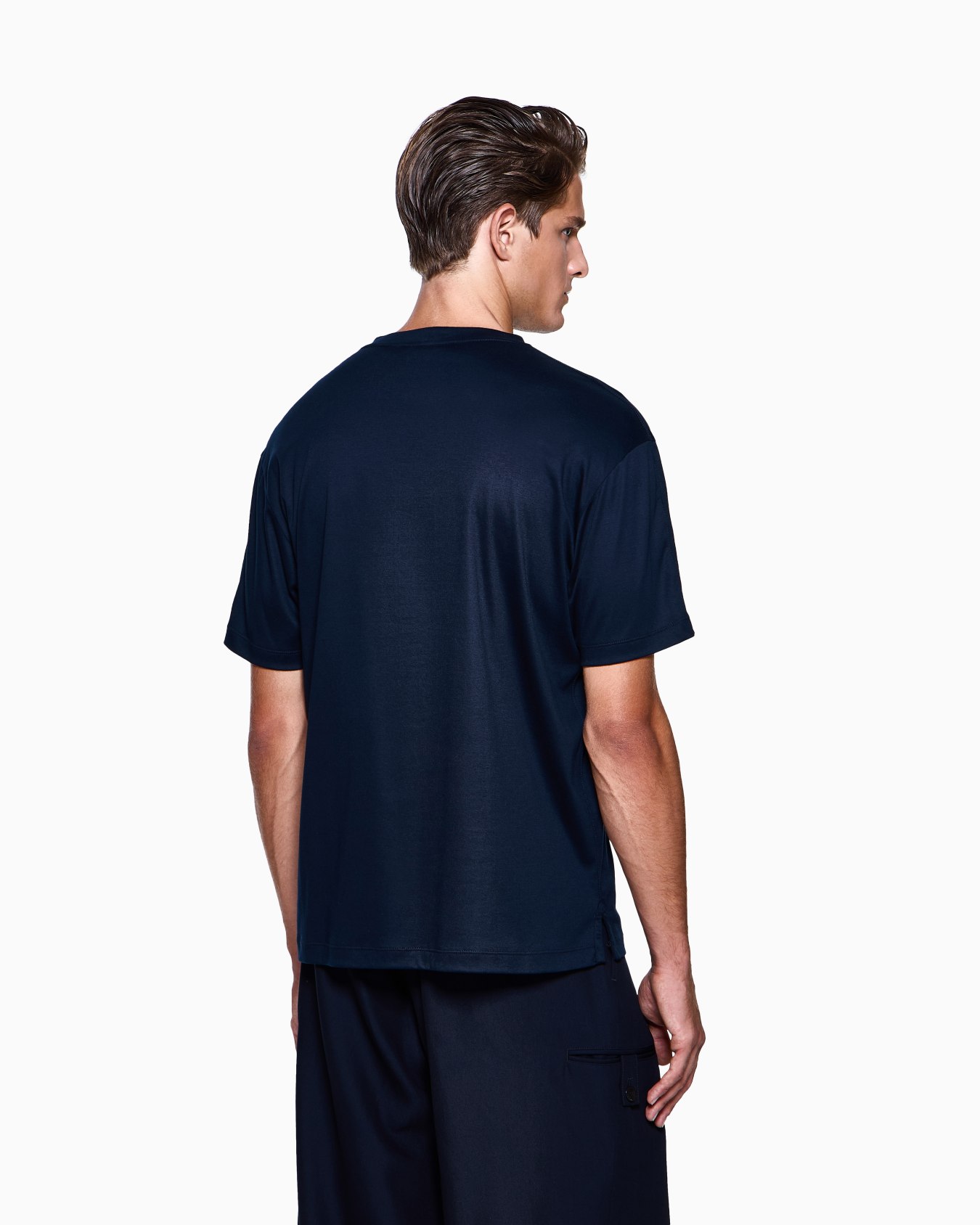 Cotton interlock crew-neck T-shirt Slide 2