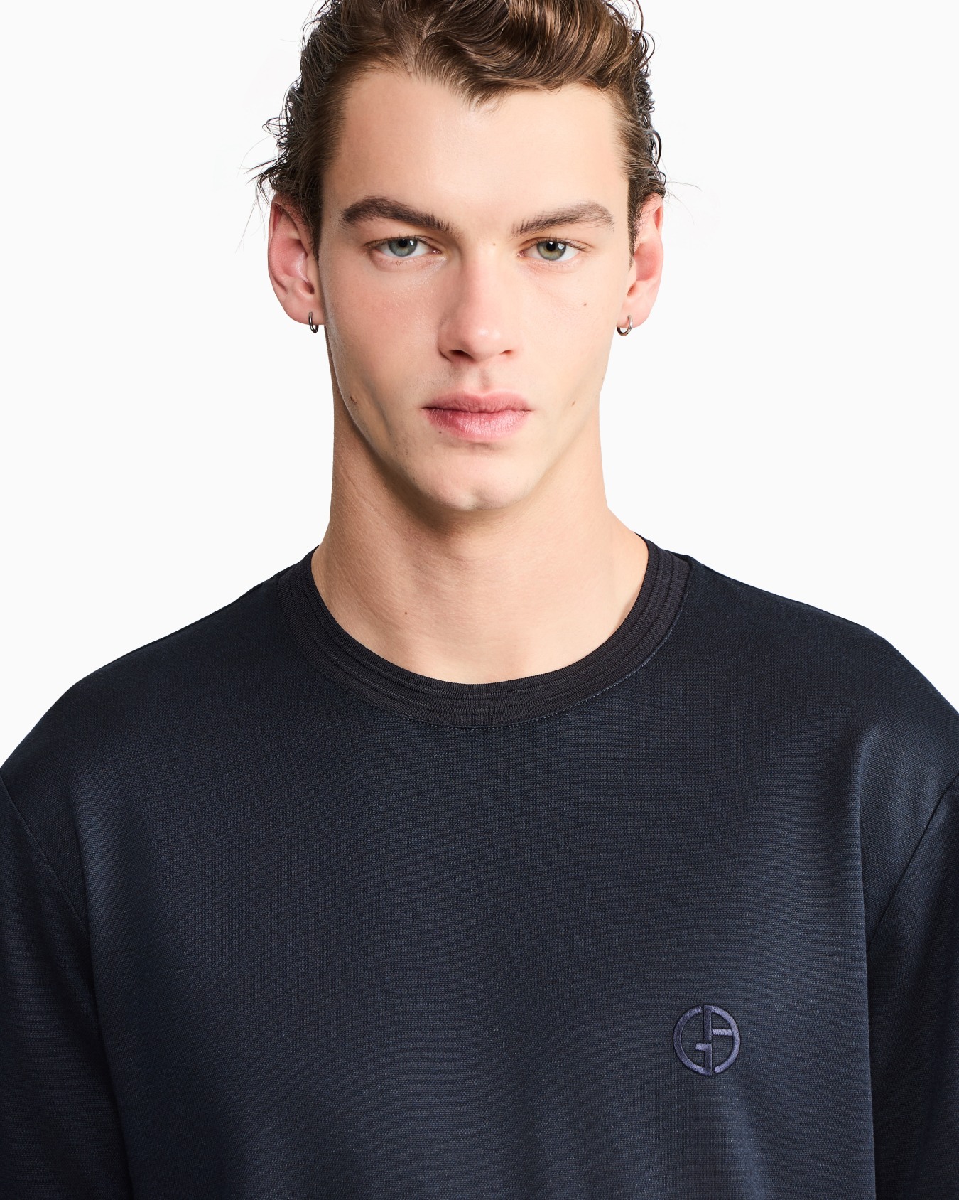 Camiseta ancha de seda, lino y algodón Diapositiva 6