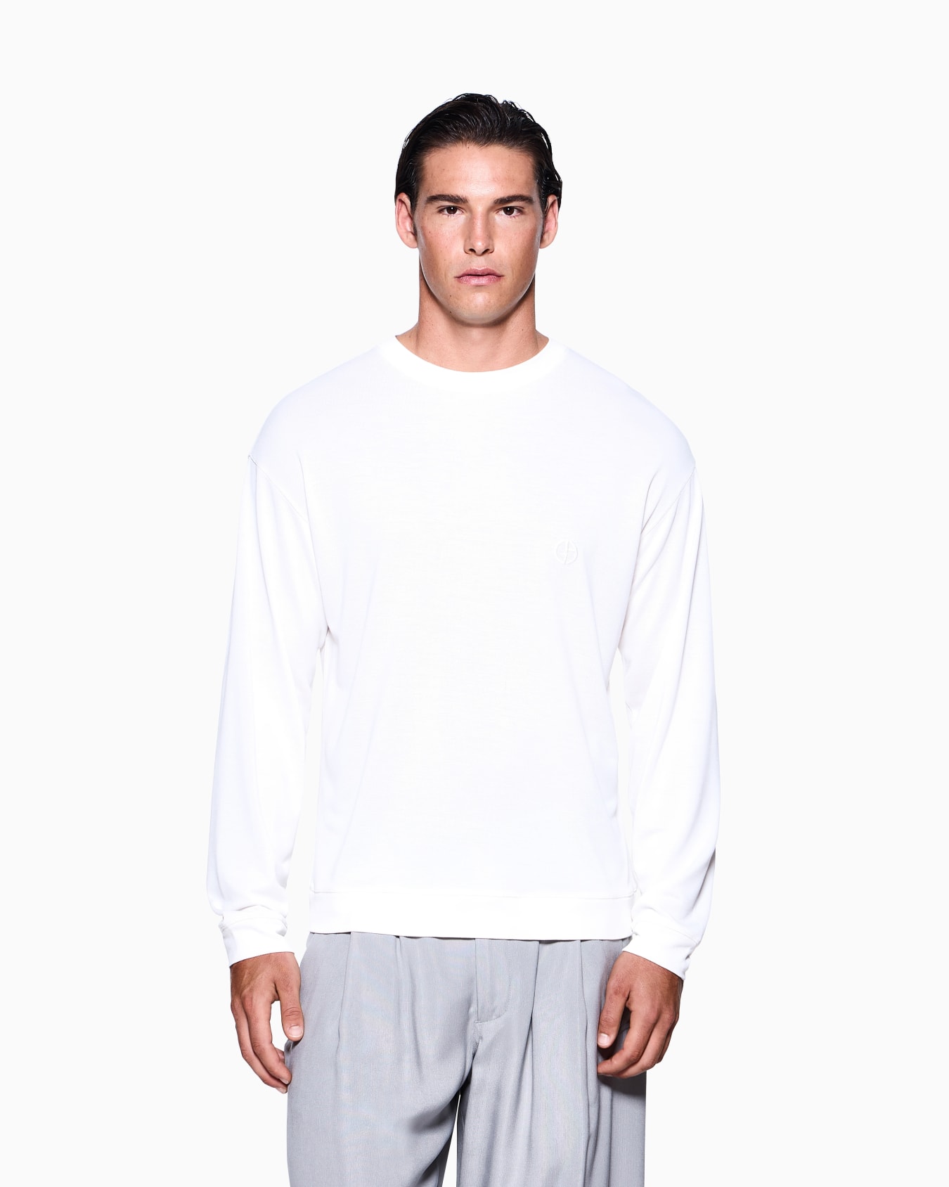 Viscose crew-neck sweatshirt Slide 3