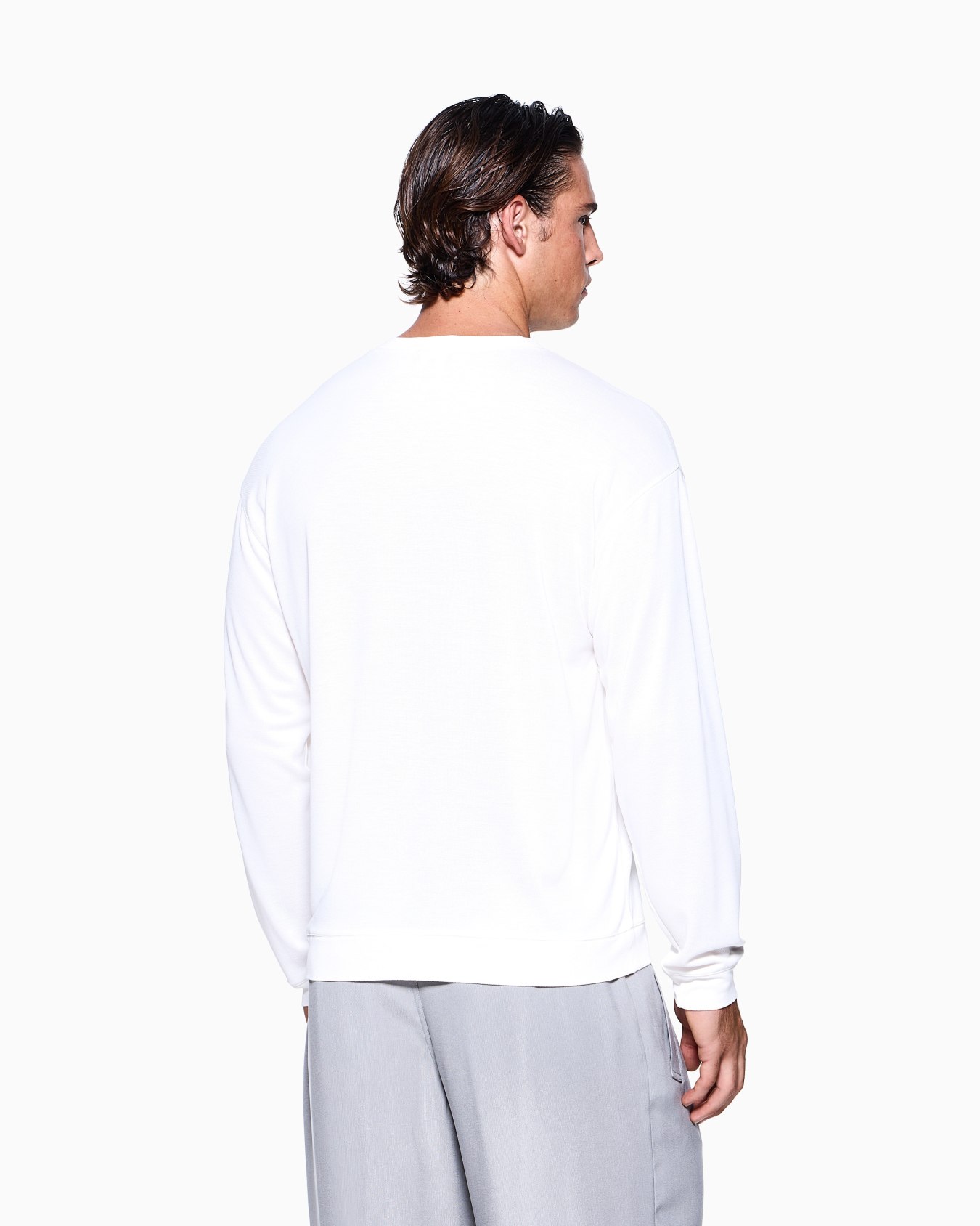 Viscose crew-neck sweatshirt Slide 2