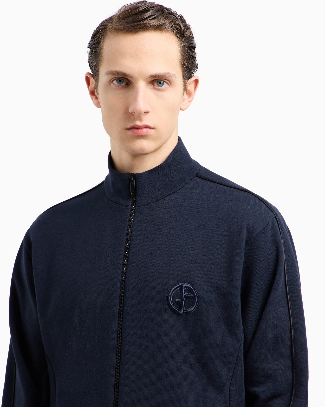 Cotton and cashmere zip-up sweatshirt Slide 4
