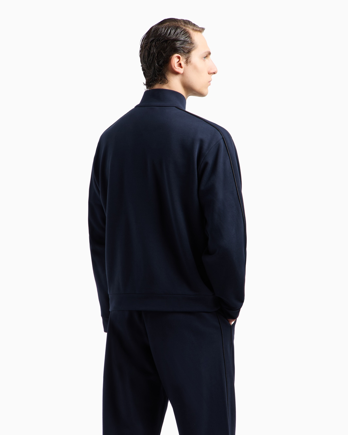 Cotton and cashmere zip-up sweatshirt Slide 2