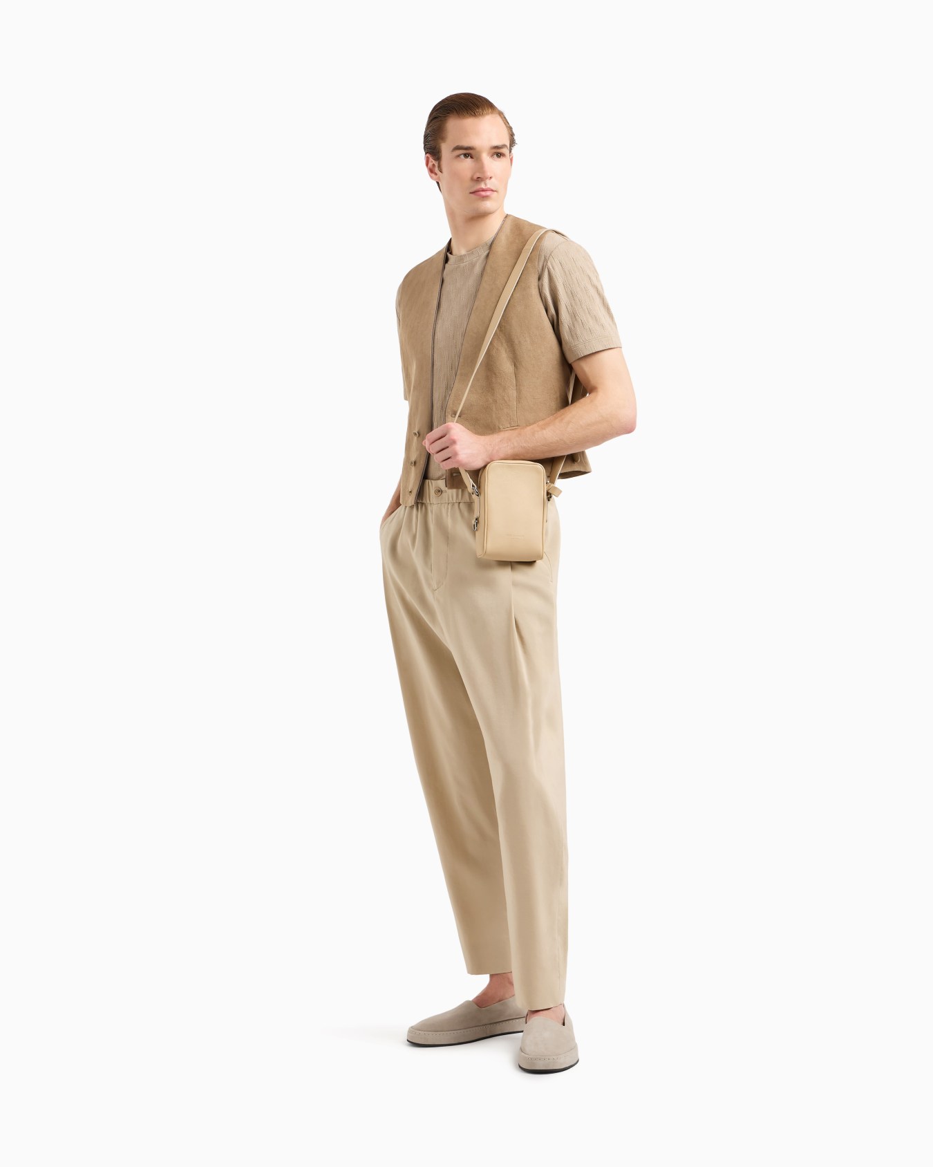 Stretch viscose-blend crew-neck T-shirt Slide 1