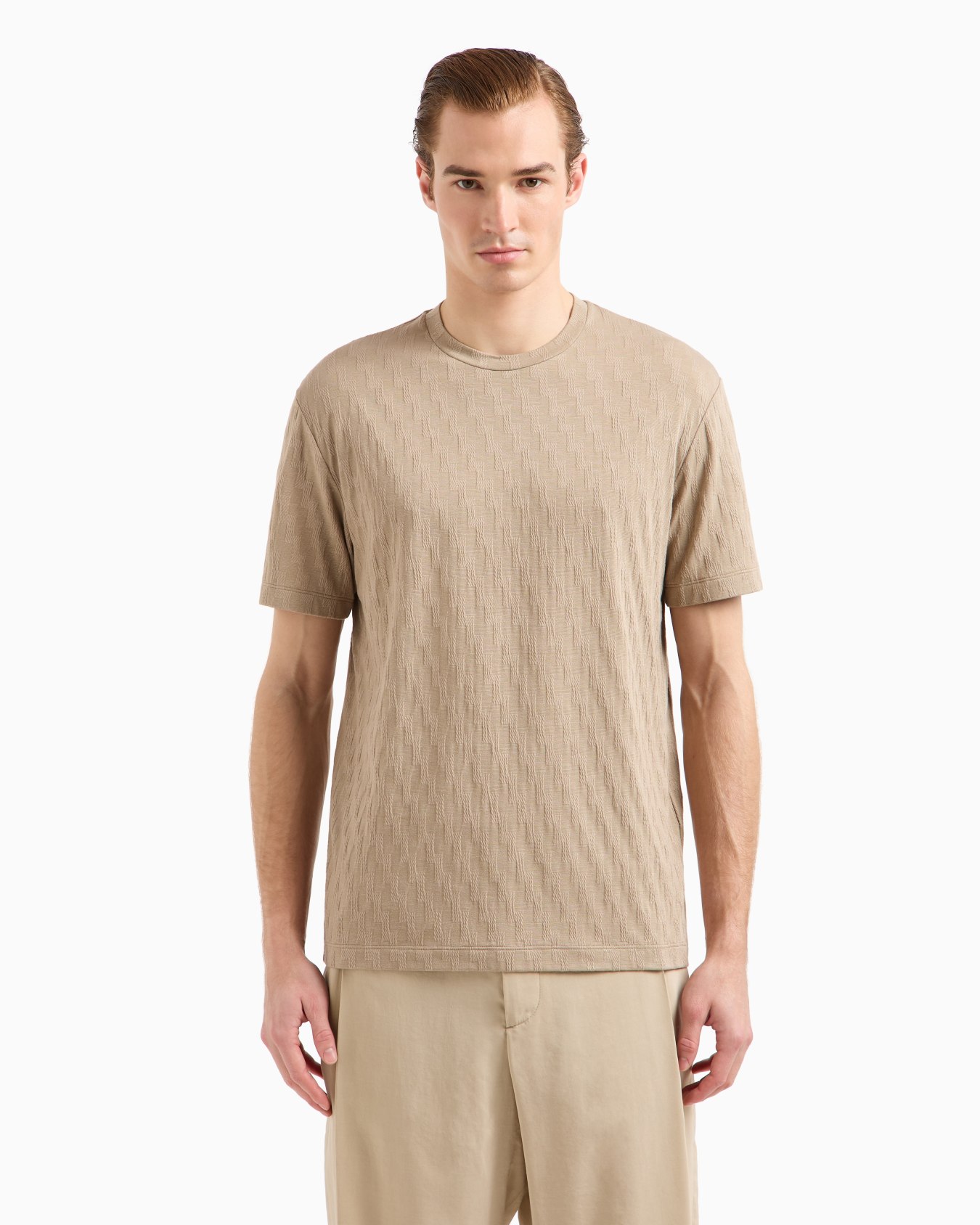 Stretch viscose-blend crew-neck T-shirt Slide 3