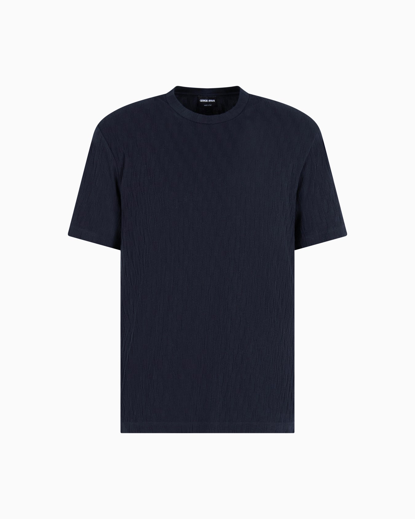 Camiseta de cuello redondo en mezcla de viscosa elástica Diapositiva 0