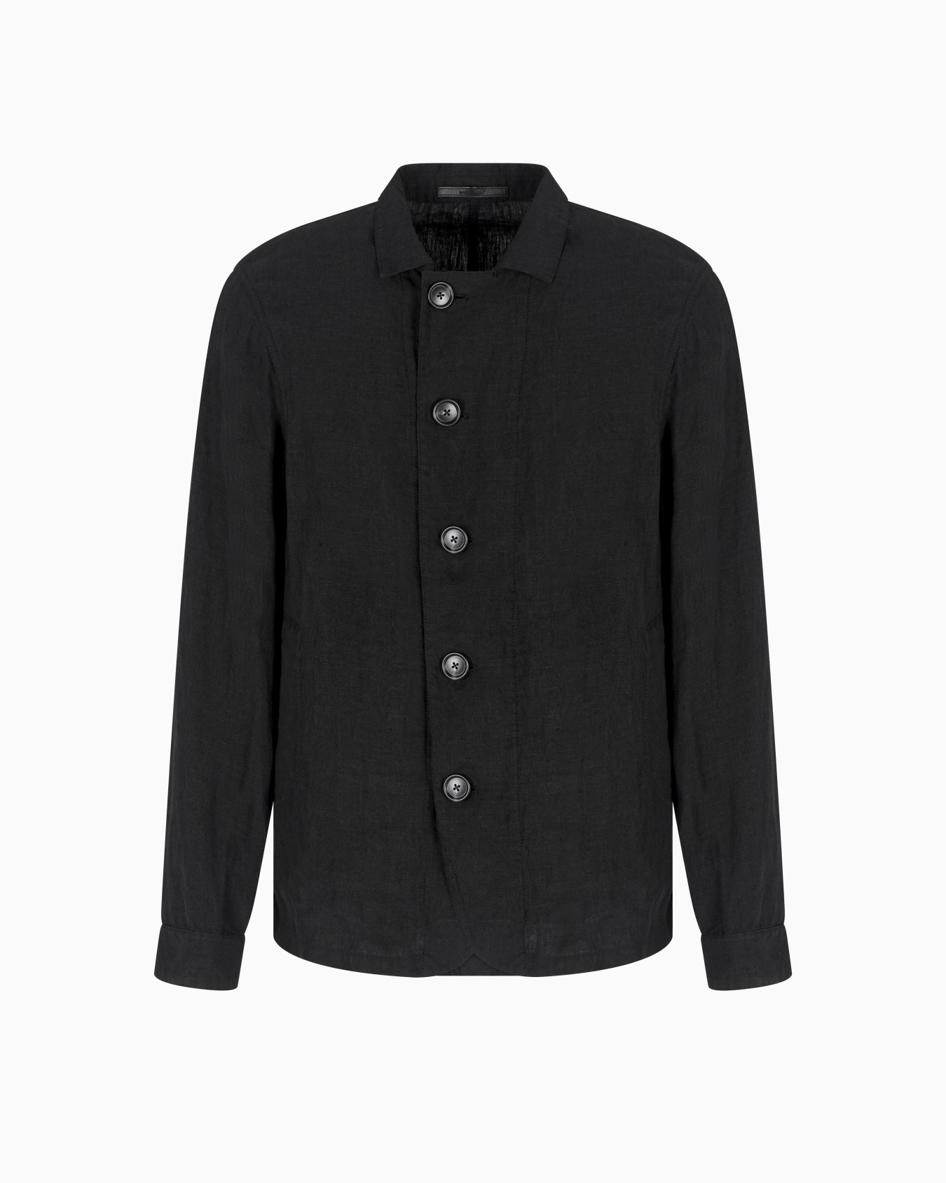 Pure linen, single-breasted jacket Slide 0