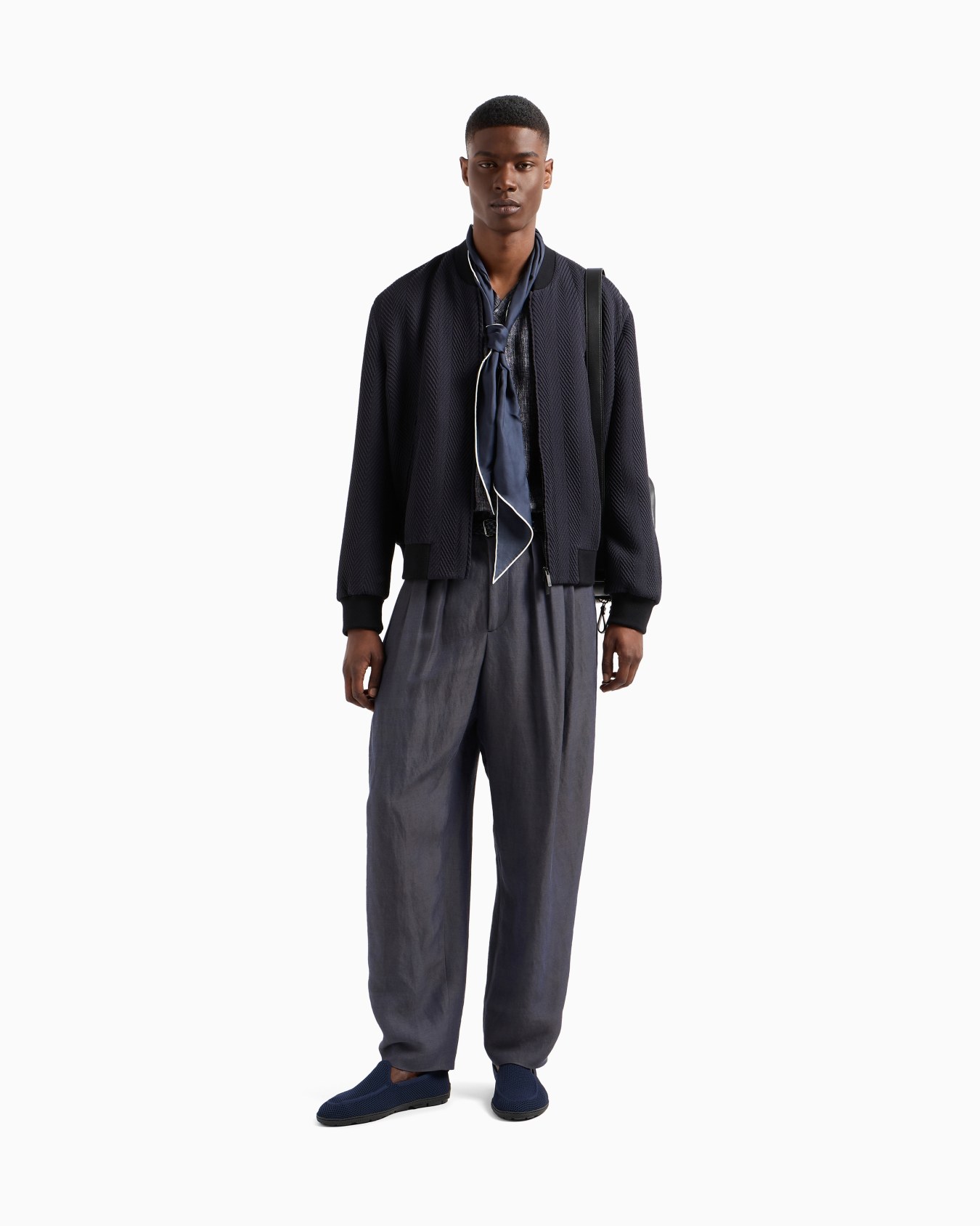 Chevron quilted silk-blend blouson Slide 2
