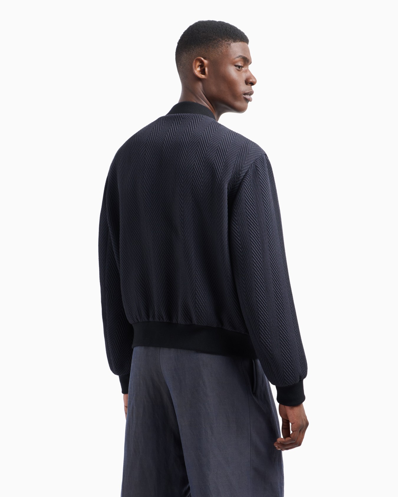 Chevron quilted silk-blend blouson Slide 3