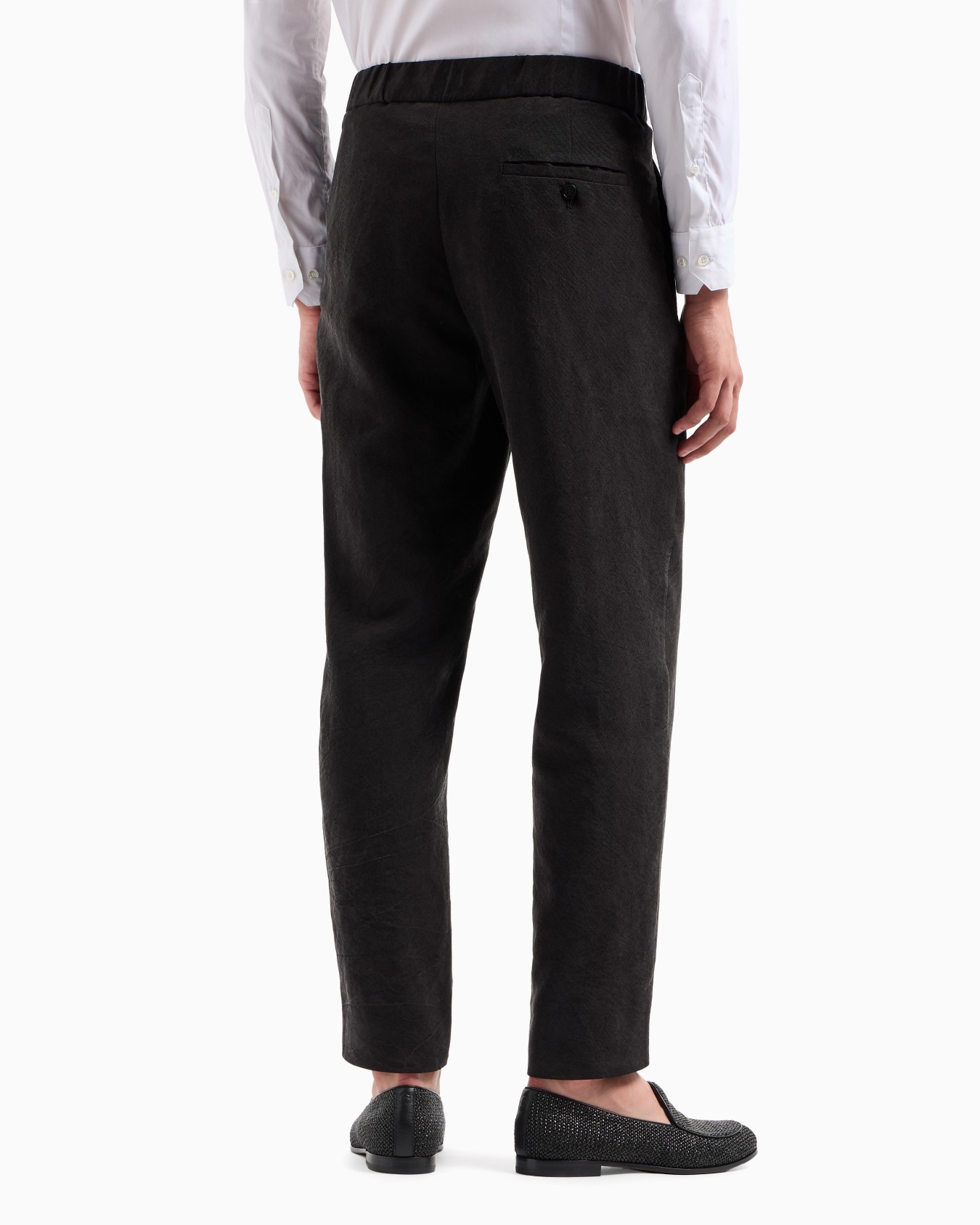 Washed silk single-dart trousers Slide 3