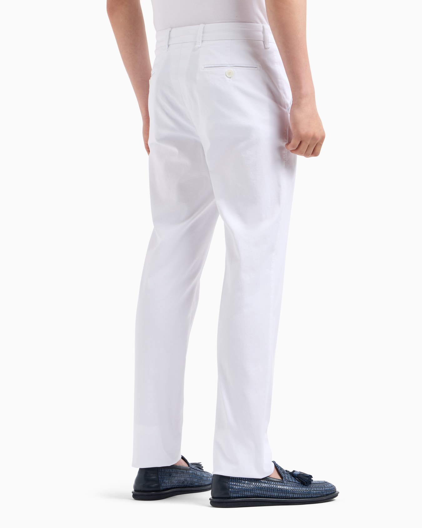 Flat-front trousers in stretch-cotton gabardine Slide 2