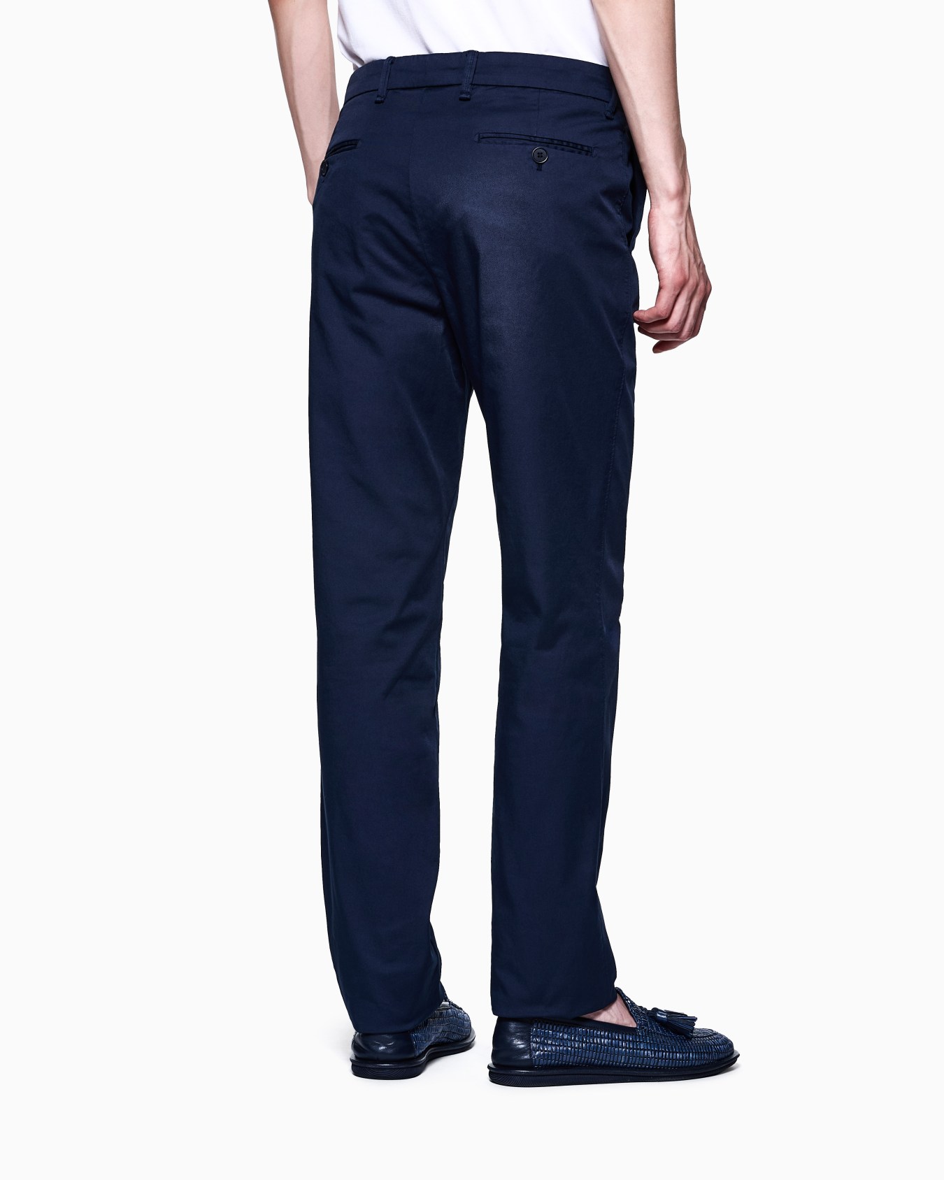 Flat-front trousers in stretch-cotton gabardine Slide 2