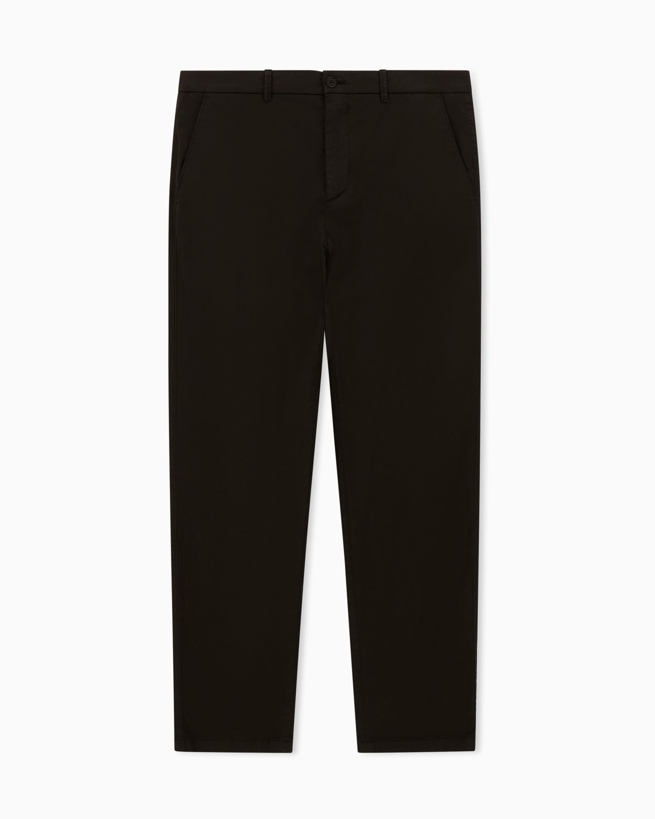 Flat-front trousers in stretch-cotton gabardine Slide 0