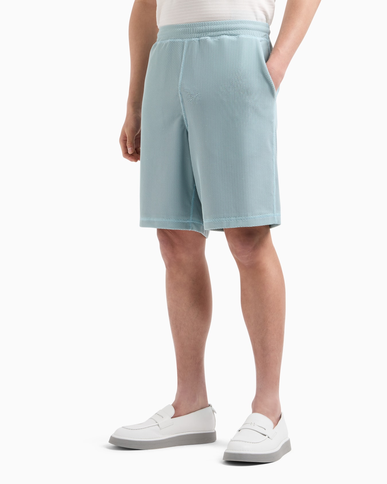 Bermuda shorts in technical waffle fabric Slide 3
