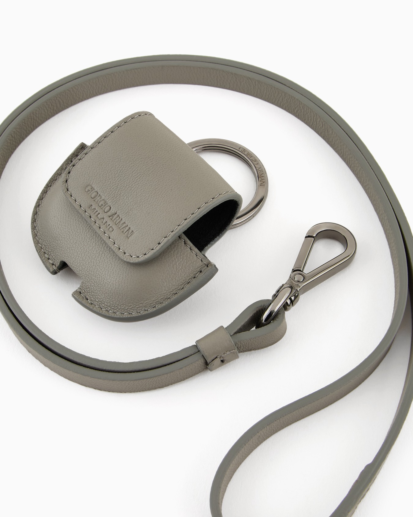 Leather AirPods case with strap Slide 1