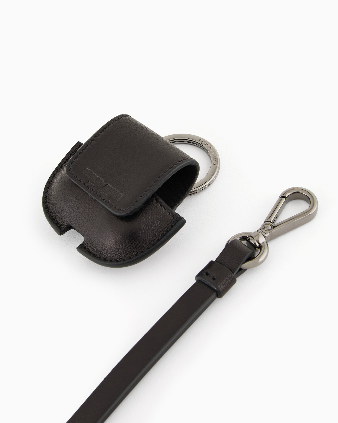 Leather Apple® AirPods® case with strap Slide 1