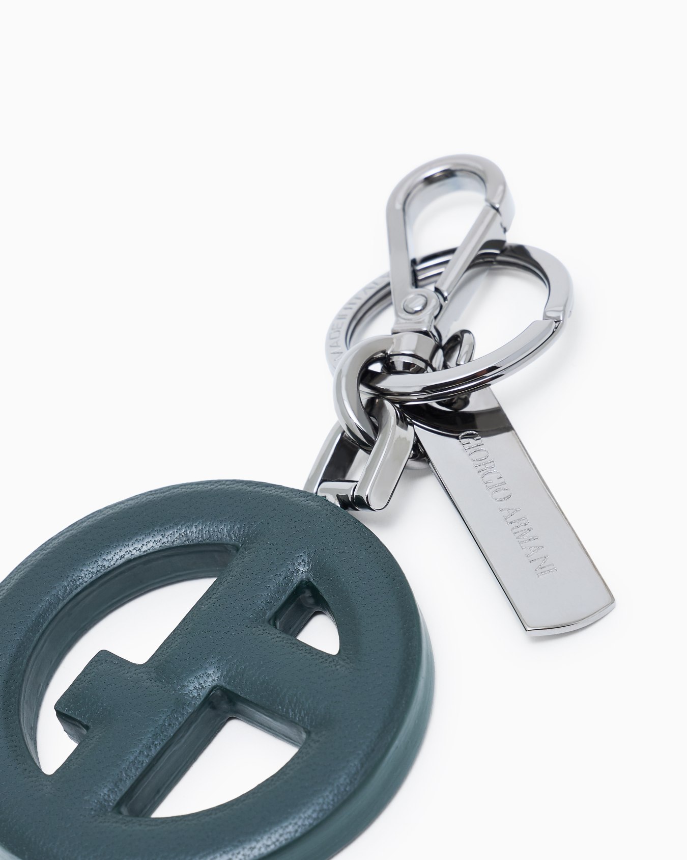 Nappa leather keyring with GA logo Slide 1