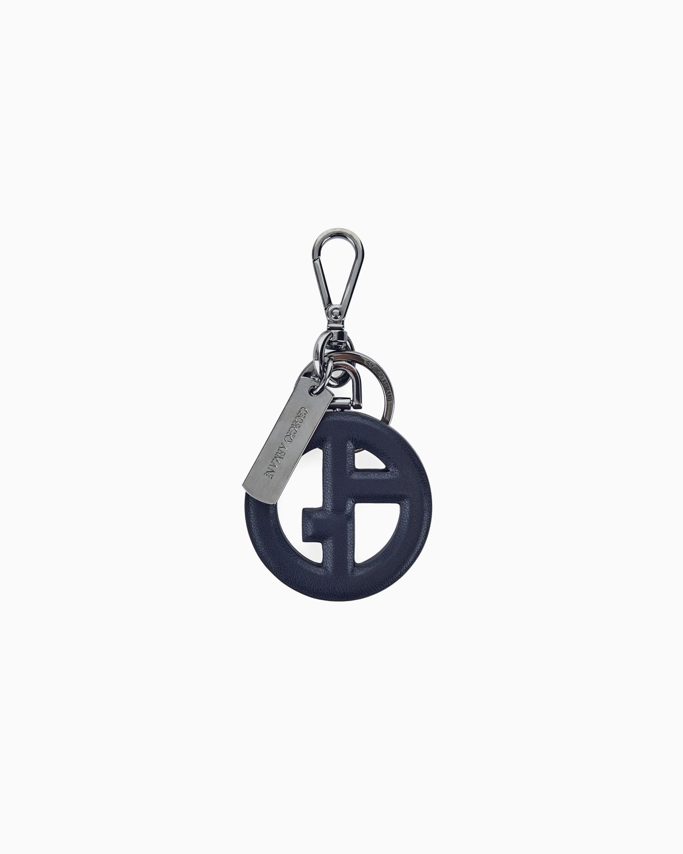Tassel keychain with perforated circular detail | Giorgio Armani