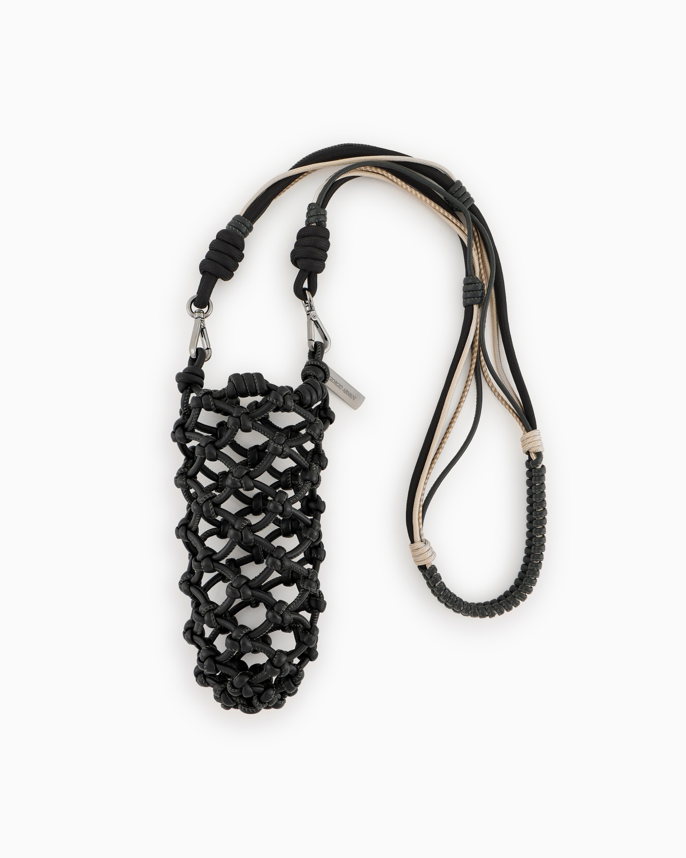 Braided nappa leather bottle holder Slide 0