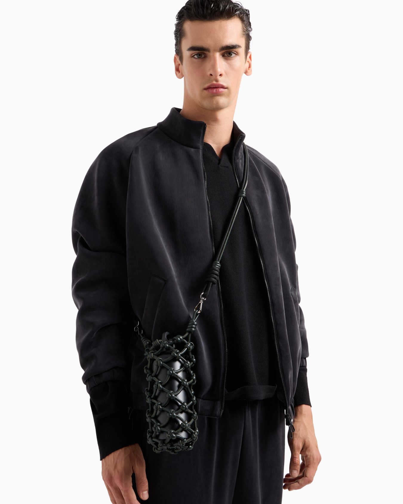 Braided nappa leather bottle holder Slide 3