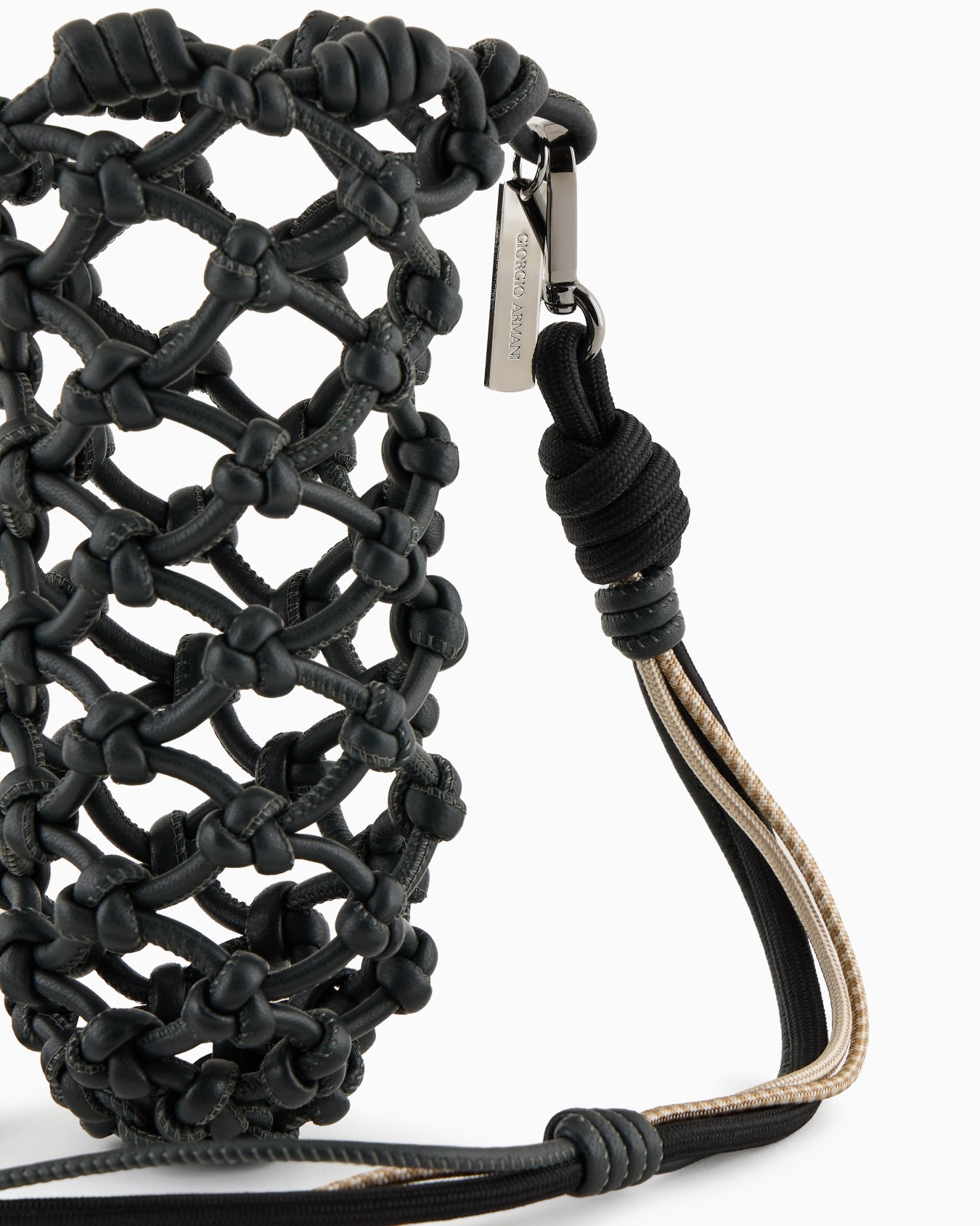 Braided nappa leather bottle holder Slide 1