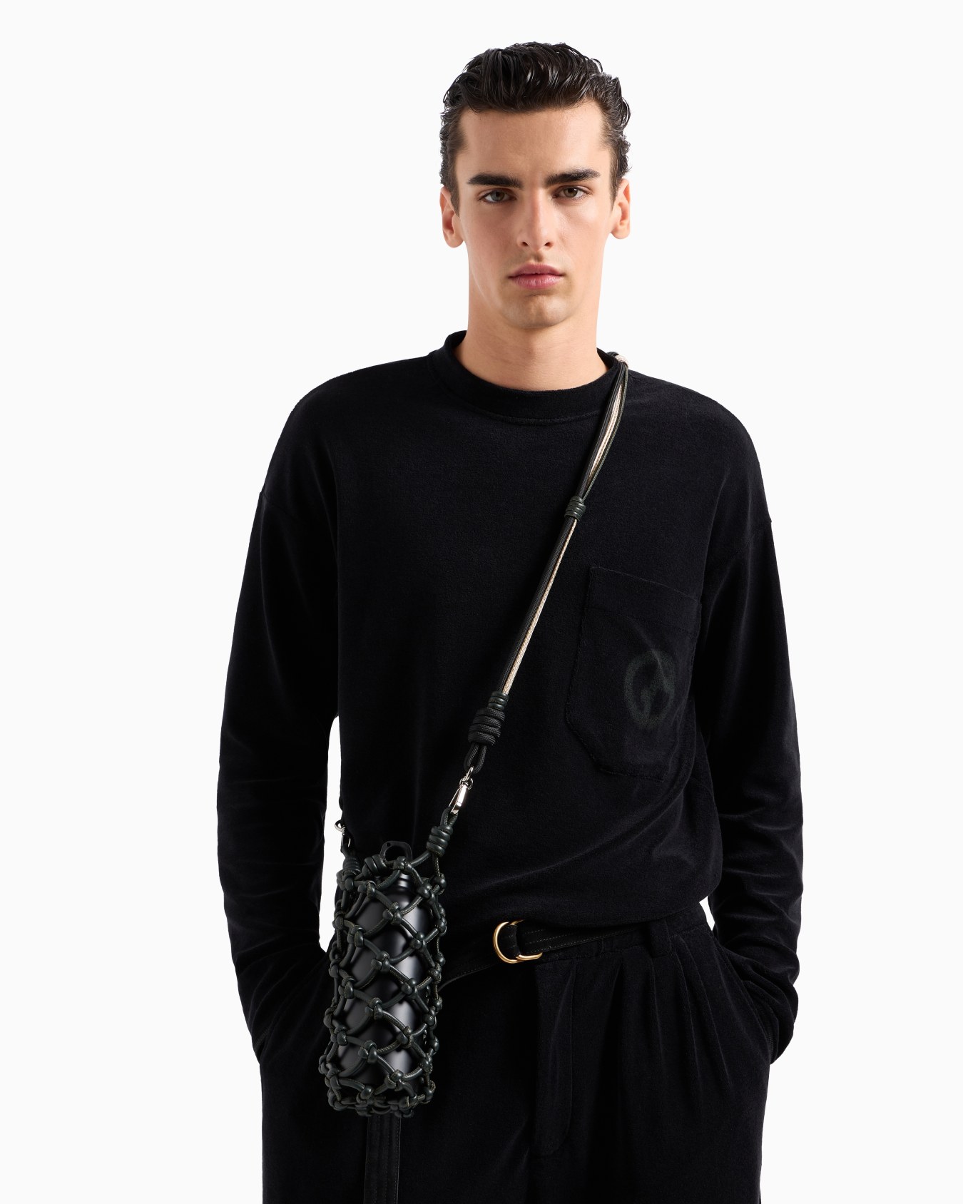Braided nappa leather bottle holder Slide 3