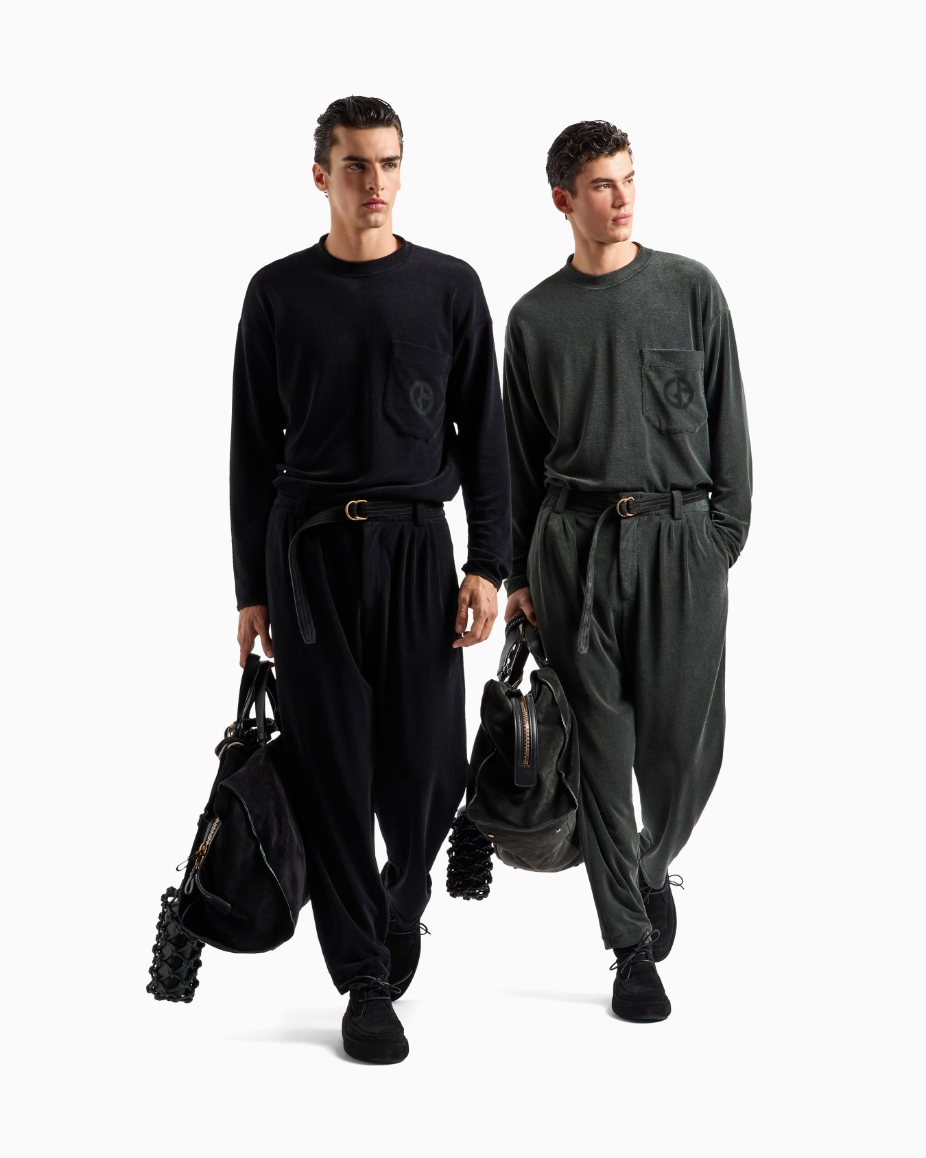 Cotton-blend single-darted trousers Slide 2
