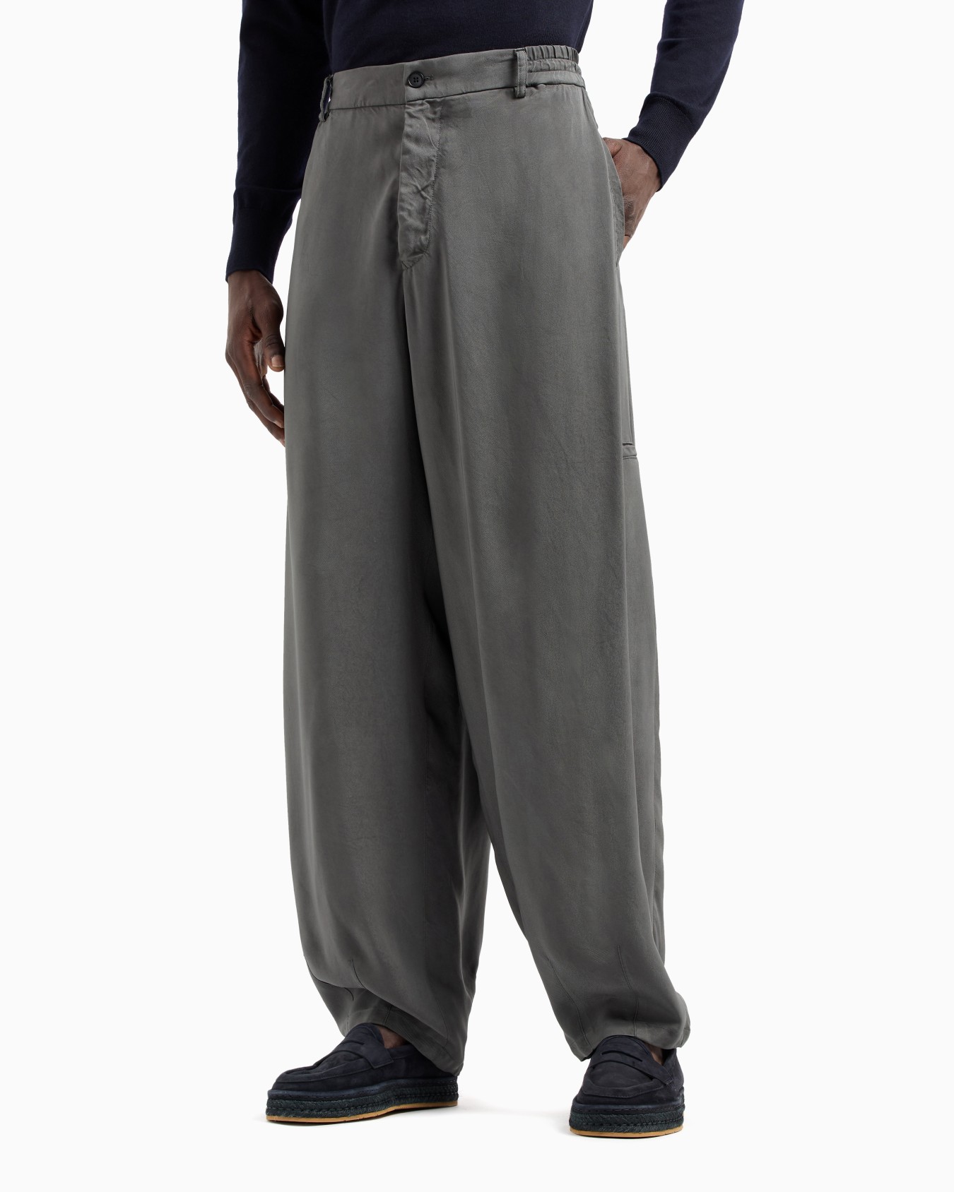 Pantalones amplios de viscosa Diapositiva 4