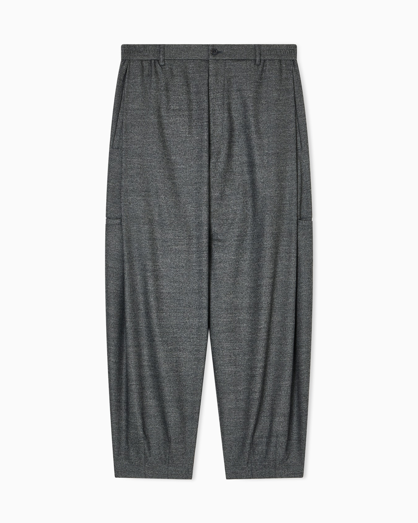 Pantalones sin pinzas de lana virgen y cachemir efecto denim Diapositiva 0