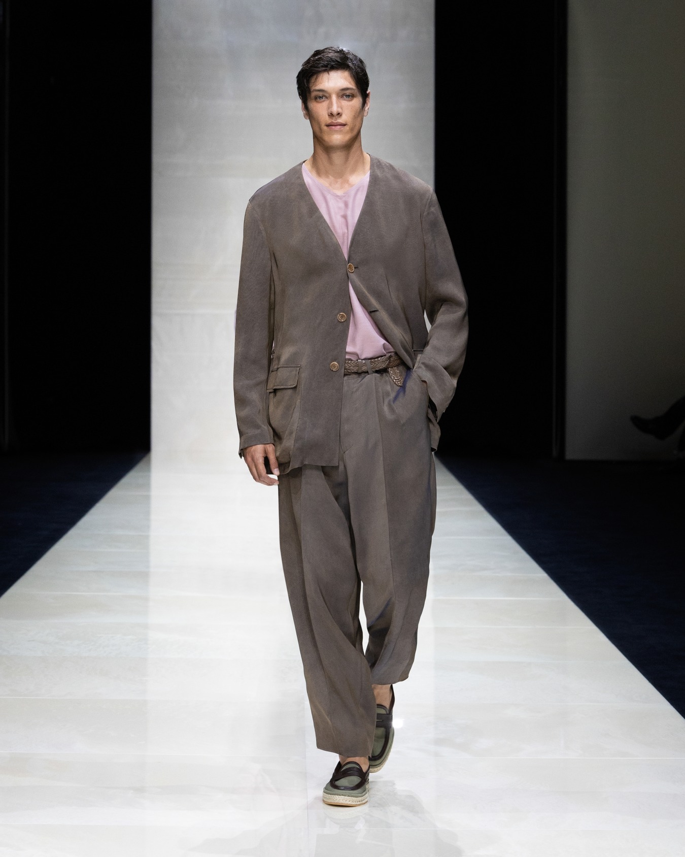 Viscose twill single-breasted jacket Slide 6