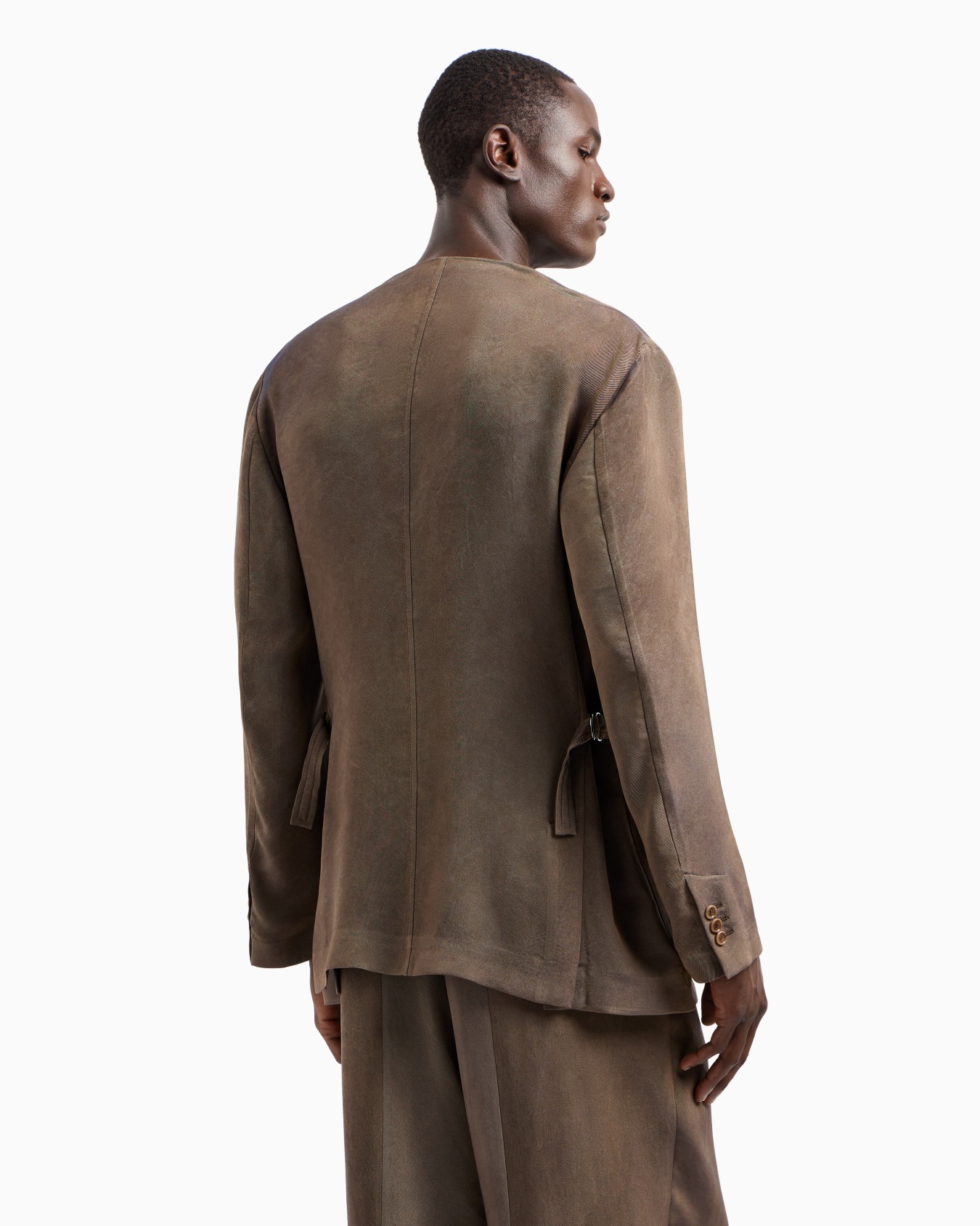 Viscose twill single-breasted jacket Slide 3