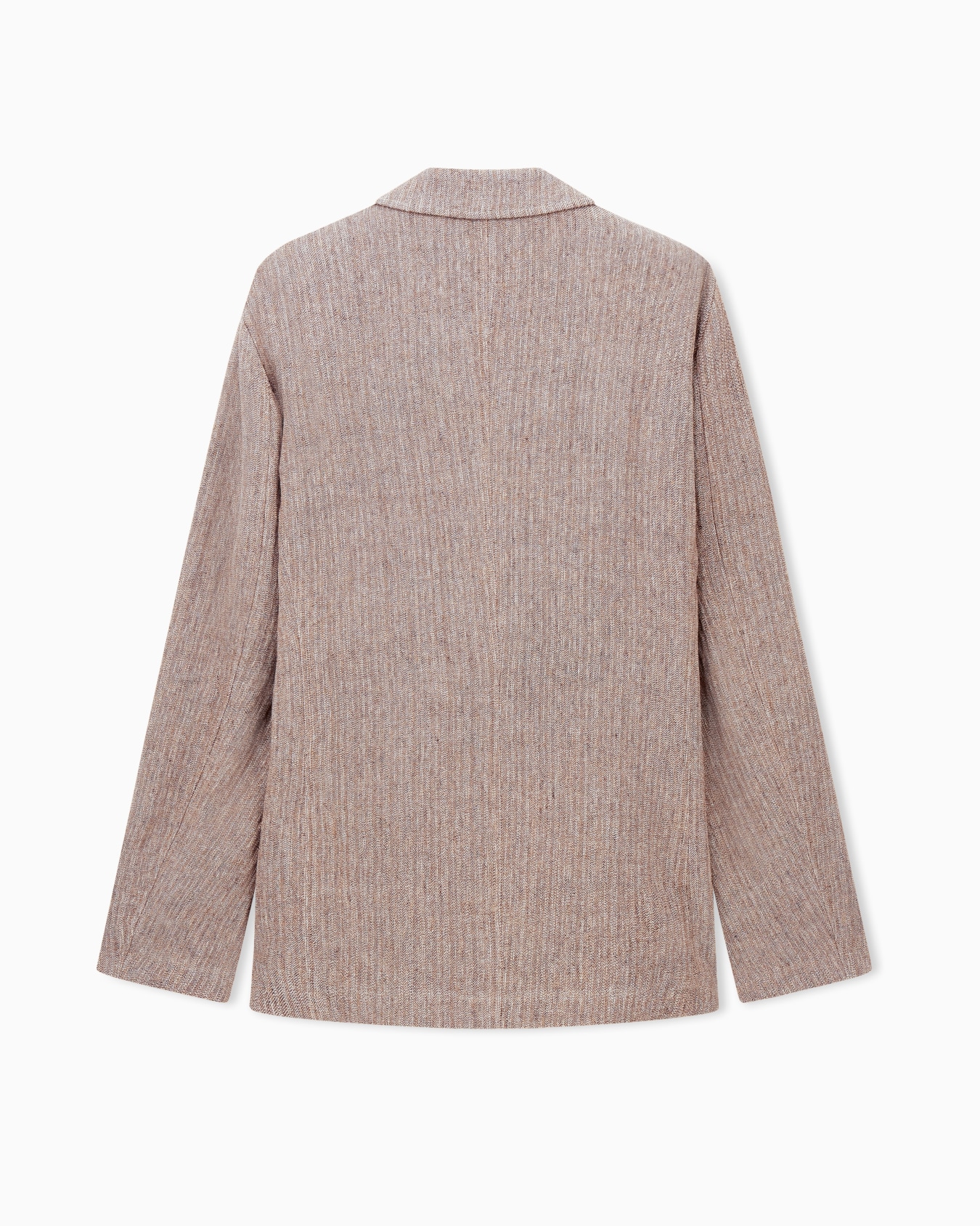 Double-breasted jacket in a mouliné linen jacquard Slide 3