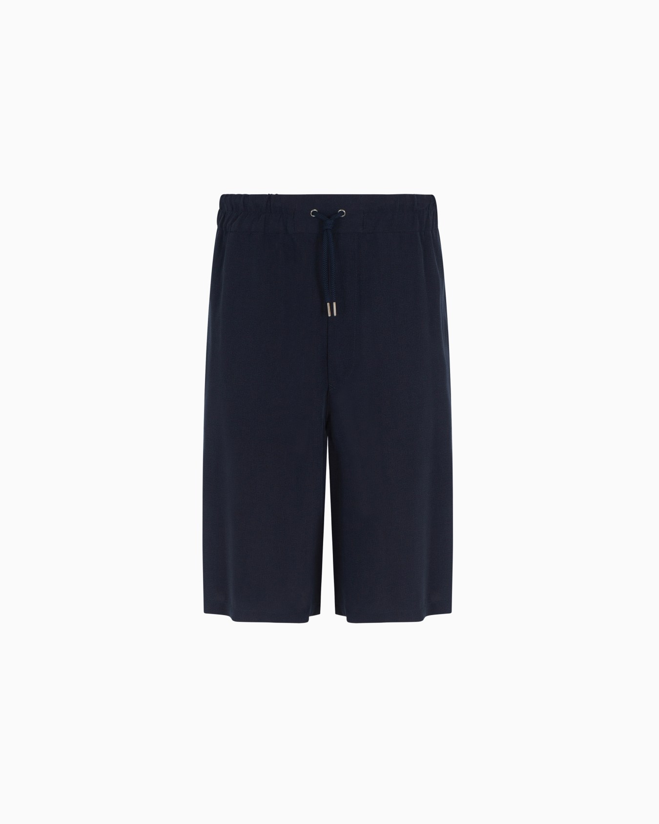 Basketweave cupro flat-front Bermuda shorts Slide 0